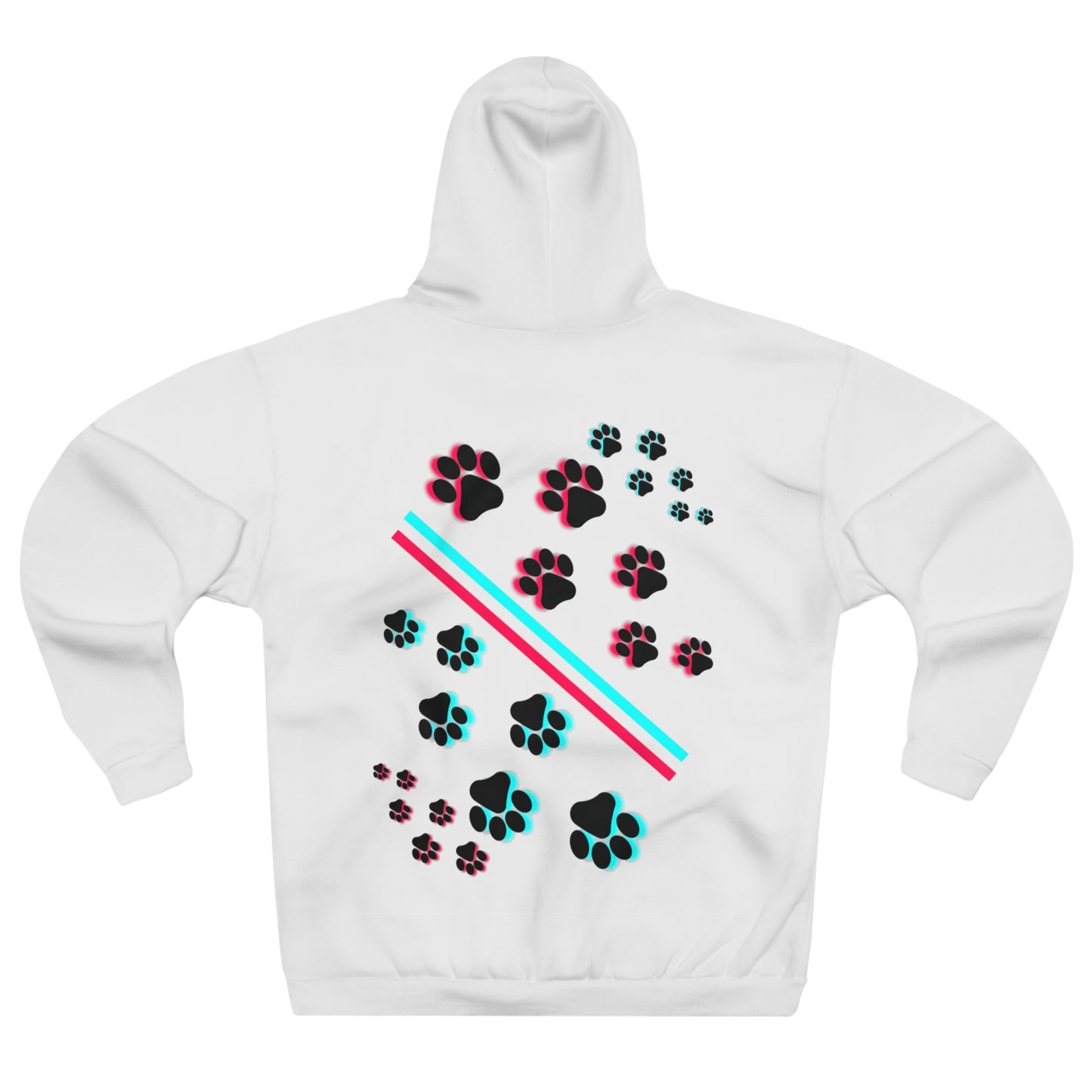 Hypug Pawprint Hypo Logo Hoodie — Retro 3D Pet Lover Pullover