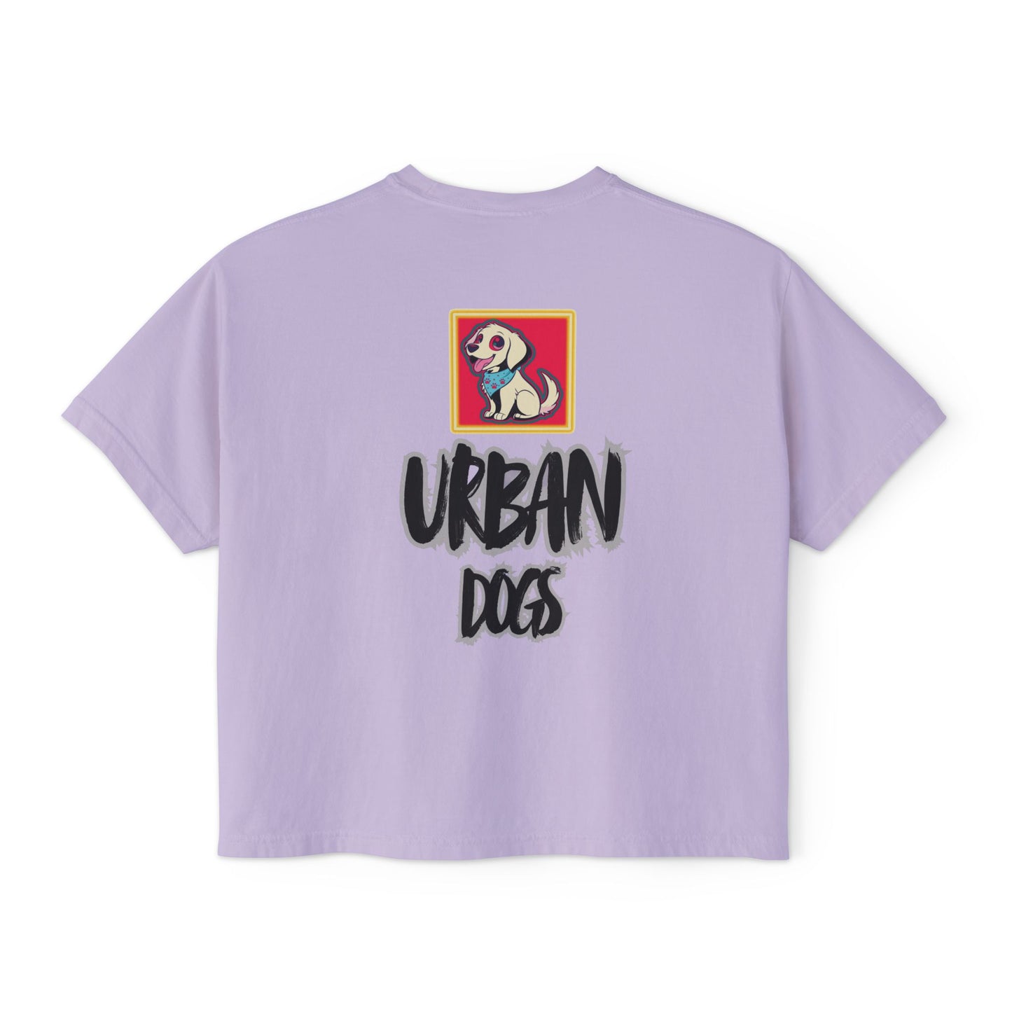 Urban Dogs Women's Boxy Tee — "Hustle" Graphic Streetwear