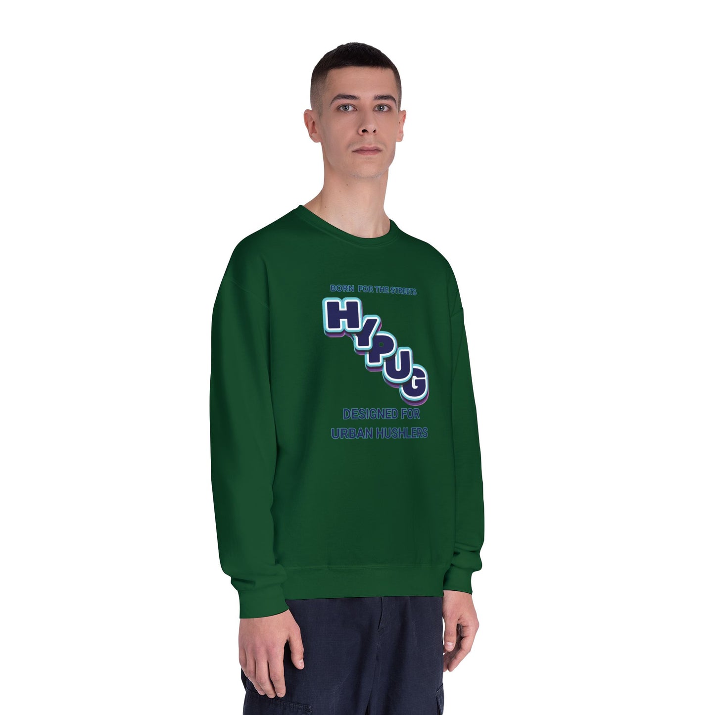Hypug Urban Dogs Crewneck Sweatshirt — Graphic Puppy Logo Back Print