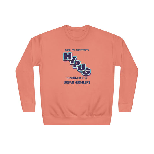 Urban Dogs Crewneck Sweatshirt — "HYPUG" Graphic Pullover for City Dog Lovers
