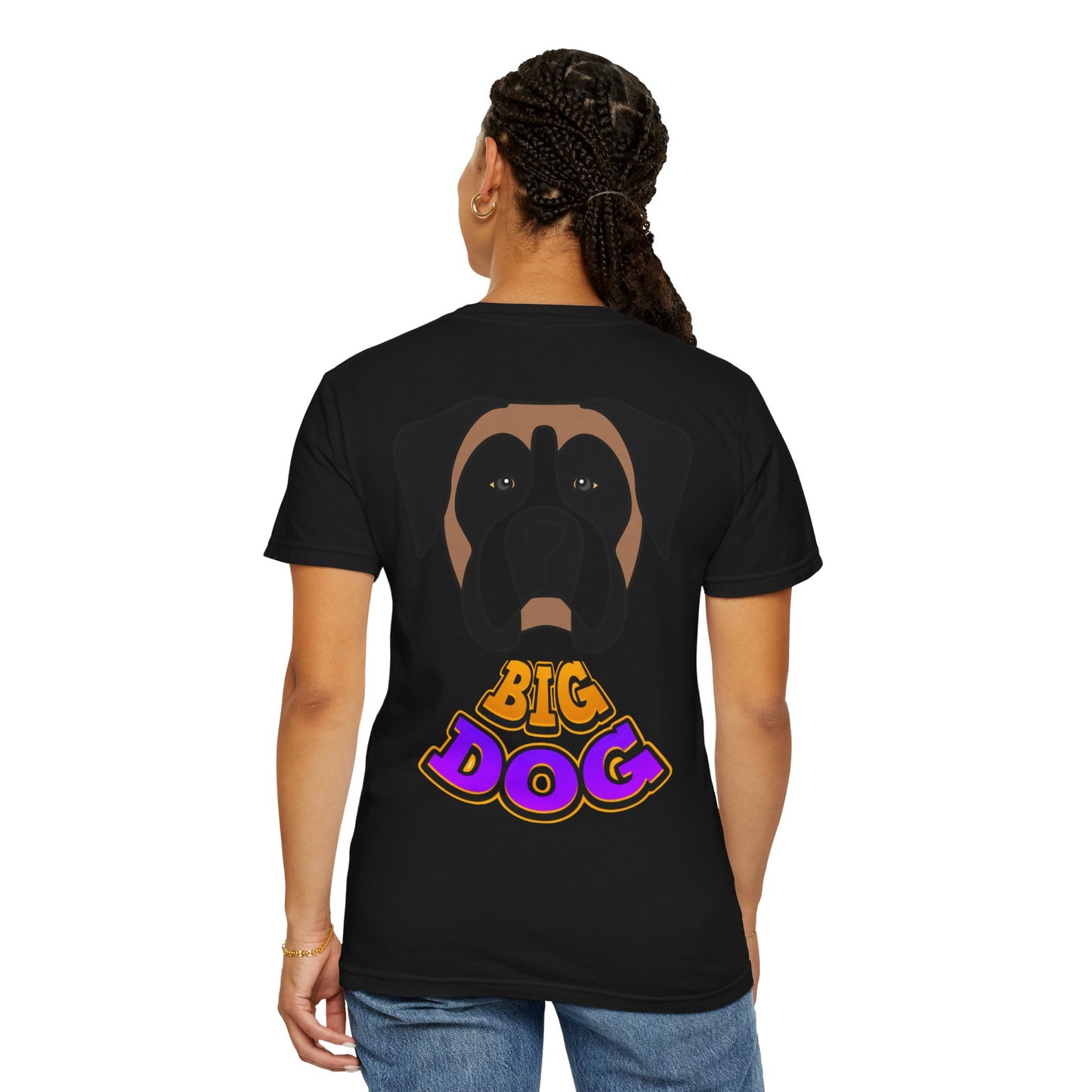 Big Dog Graphic T-Shirt — 'HYPUG' Retro Logo with Illustrated Boxer Dog