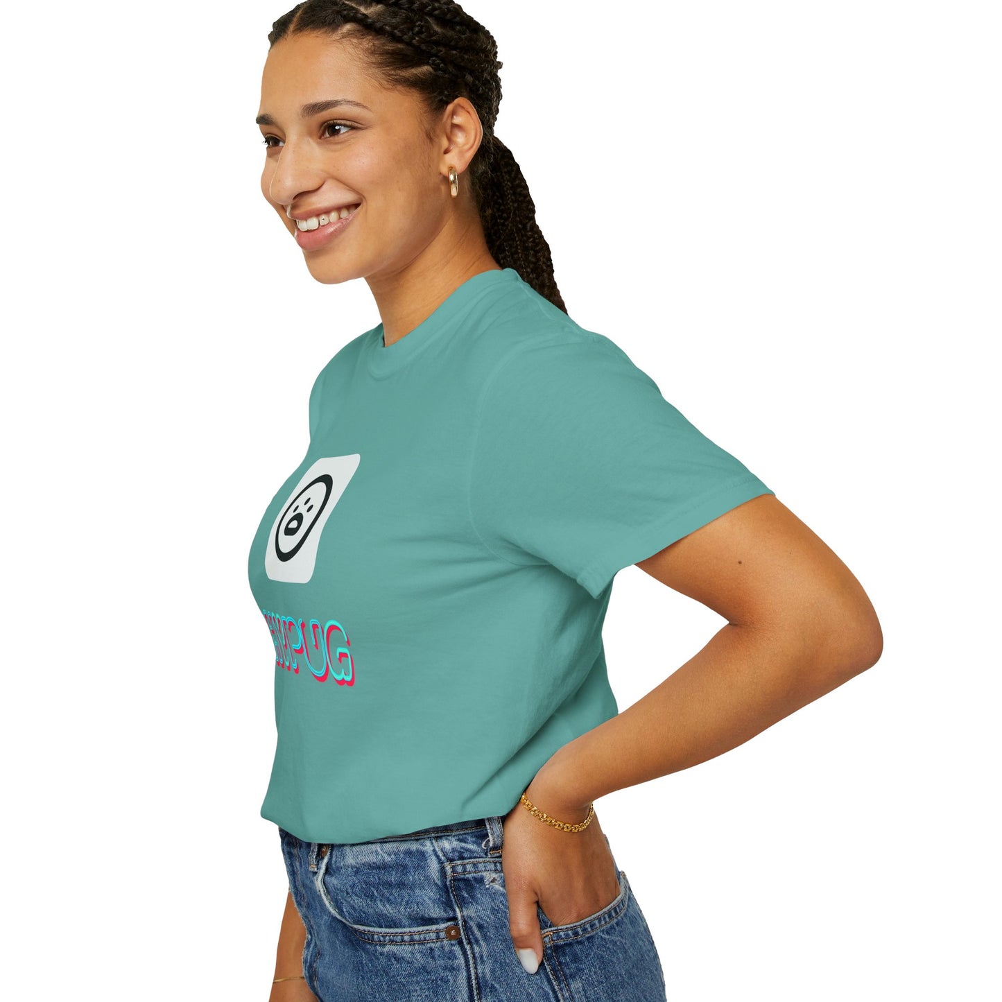 Big Dog Graphic T-Shirt — 'HYPUG' Retro Logo with Illustrated Boxer Dog