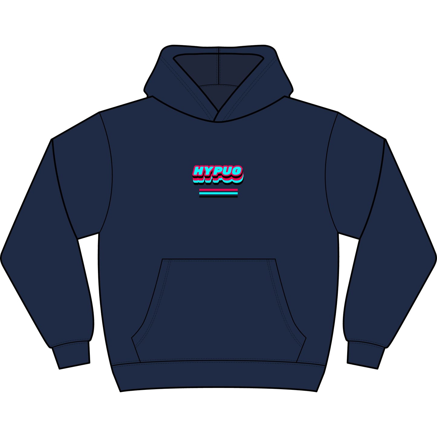 Men's Box Hoodie with Retro Paw Print & 'NYPUO' Chest Logo