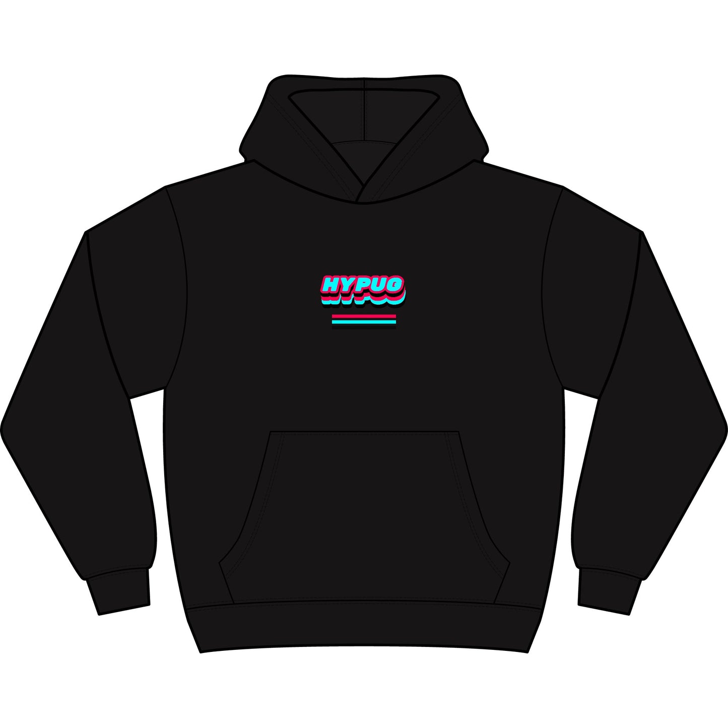 Men's Box Hoodie with Retro Paw Print & 'NYPUO' Chest Logo