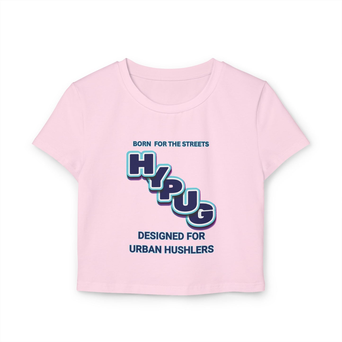 Urban Dogs Graphic Baby Tee — "Hypug" Streetwear Crop Top for Urban Hustlers
