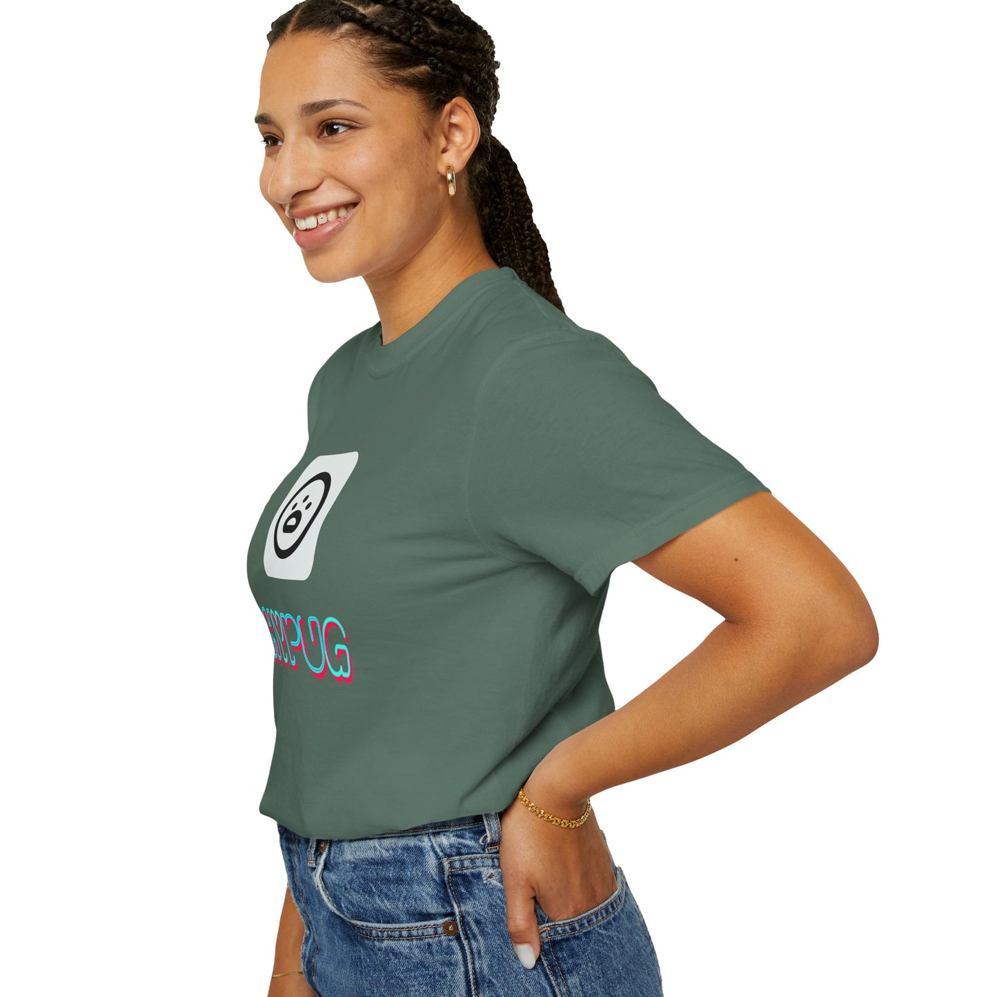 Big Dog Graphic T-Shirt — 'HYPUG' Retro Logo with Illustrated Boxer Dog