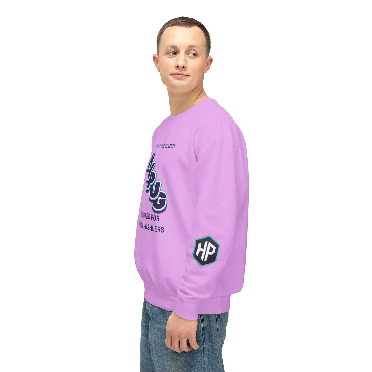 Crewneck Sweatshirt — “HYPUG: Born for the Streets / Designed for Urban Hushlers”