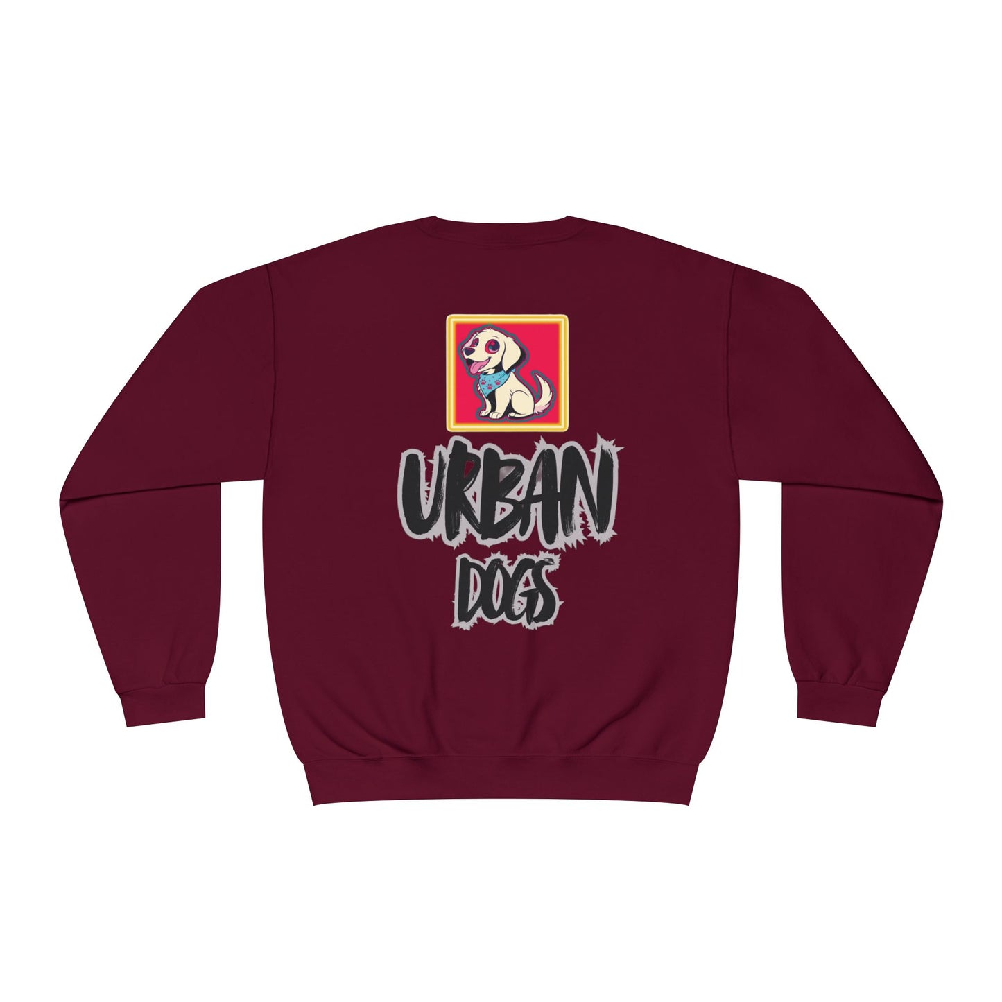 Hypug Urban Dogs Crewneck Sweatshirt — Graphic Puppy Logo Back Print