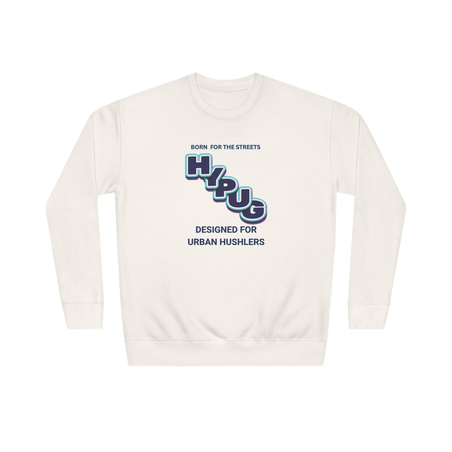 Urban Dogs Crewneck Sweatshirt — "HYPUG" Graphic Pullover for City Dog Lovers