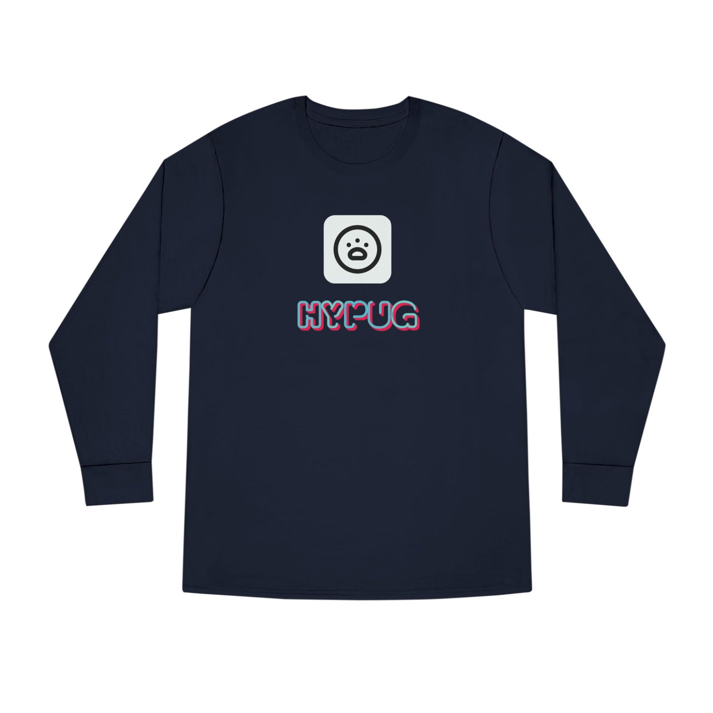 Big Dog Boxer Long Sleeve Tee — 'HYPUG BIG DOG' Graphic Crewneck