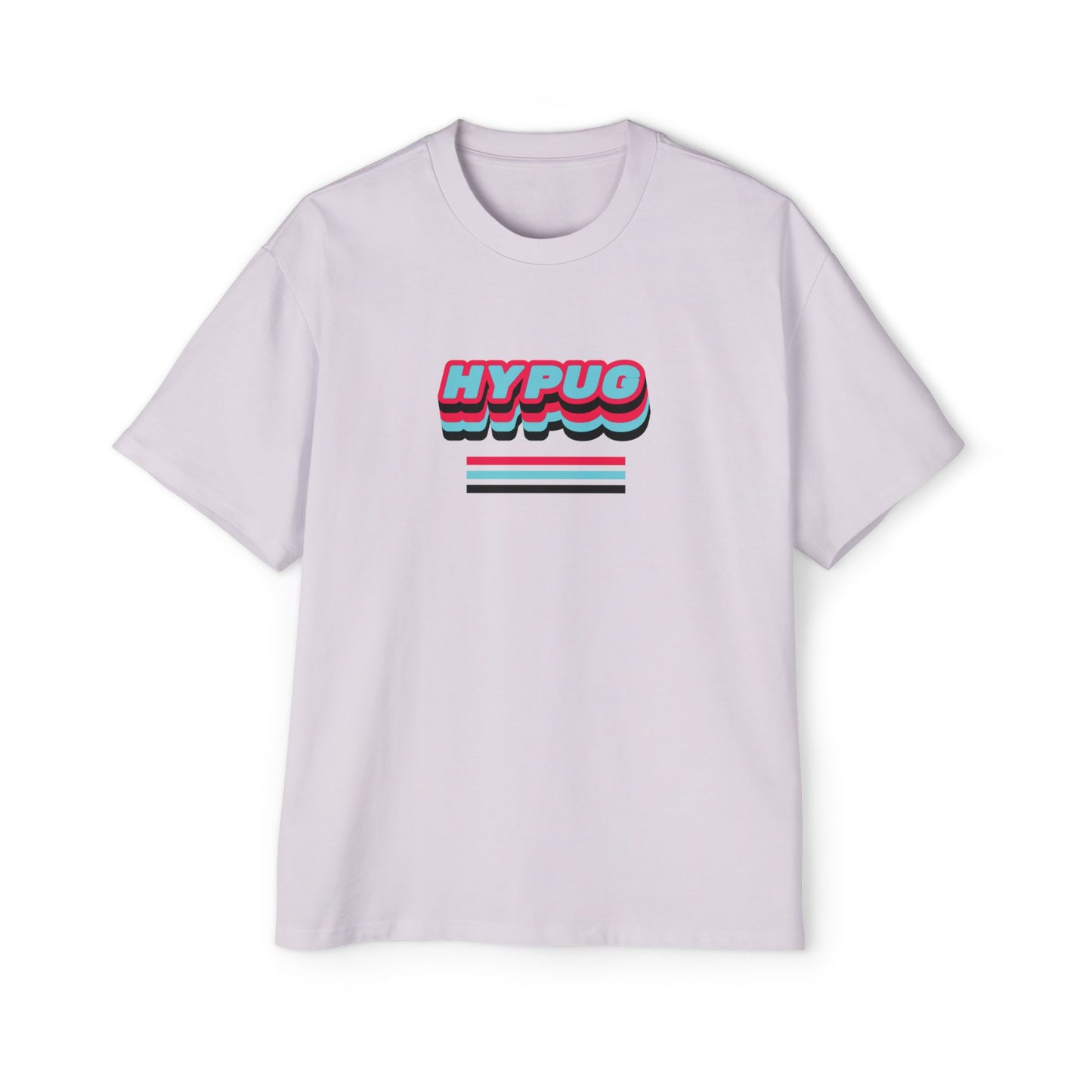 HYPUG Retro Logo Tee — Paw Print Graphic Oversized T-Shirt