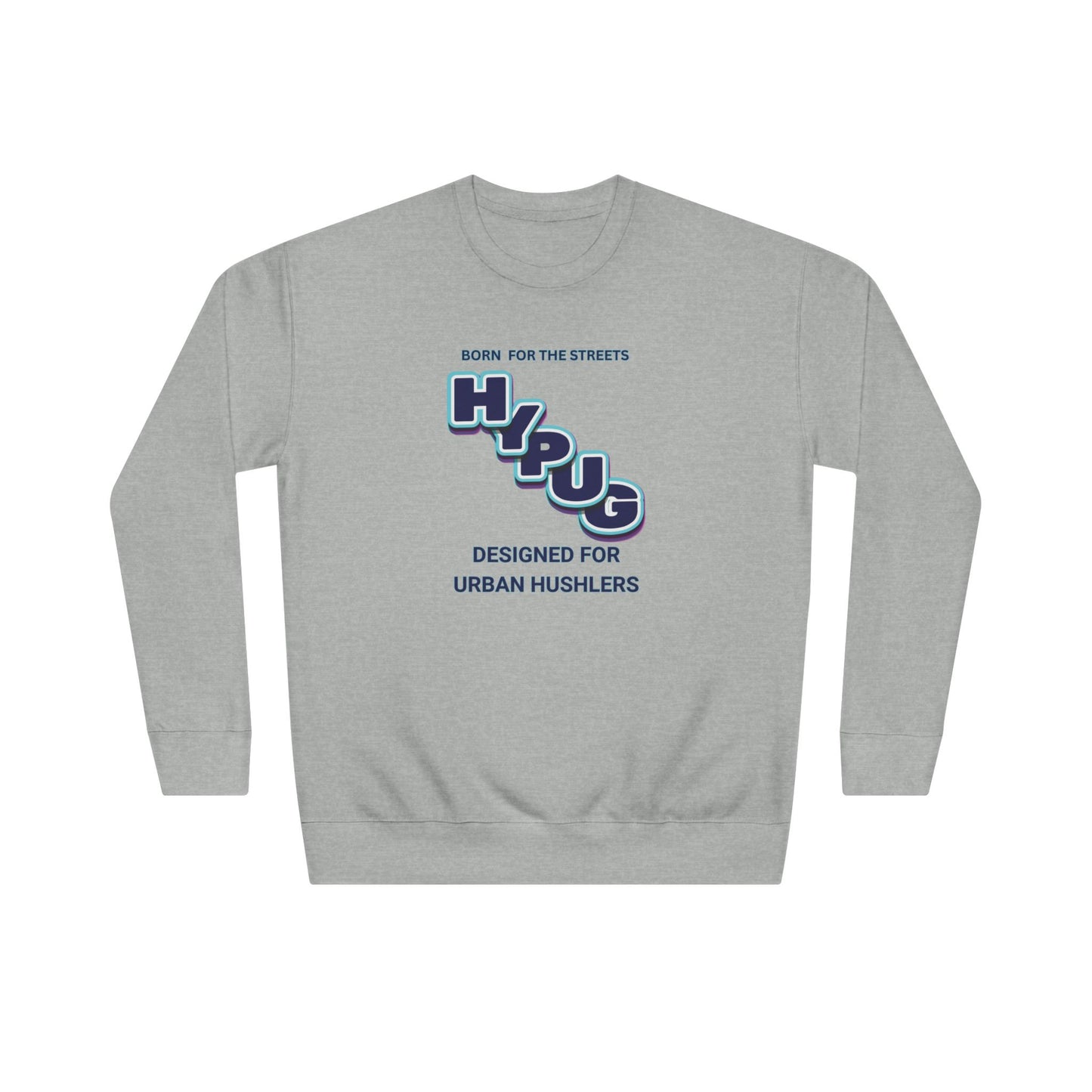 Urban Dogs Crewneck Sweatshirt — "HYPUG" Graphic Pullover for City Dog Lovers