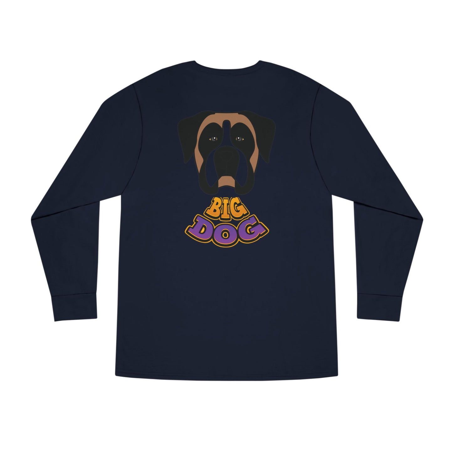 Big Dog Boxer Long Sleeve Tee — 'HYPUG BIG DOG' Graphic Crewneck