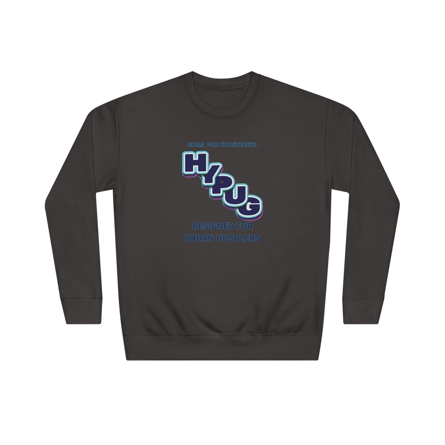 Urban Dogs Crewneck Sweatshirt — "HYPUG" Graphic Pullover for City Dog Lovers