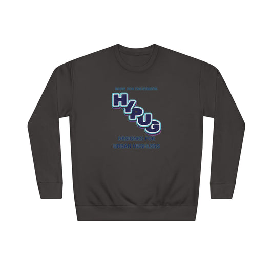 Urban Dogs Crewneck Sweatshirt — "HYPUG" Graphic Pullover for City Dog Lovers