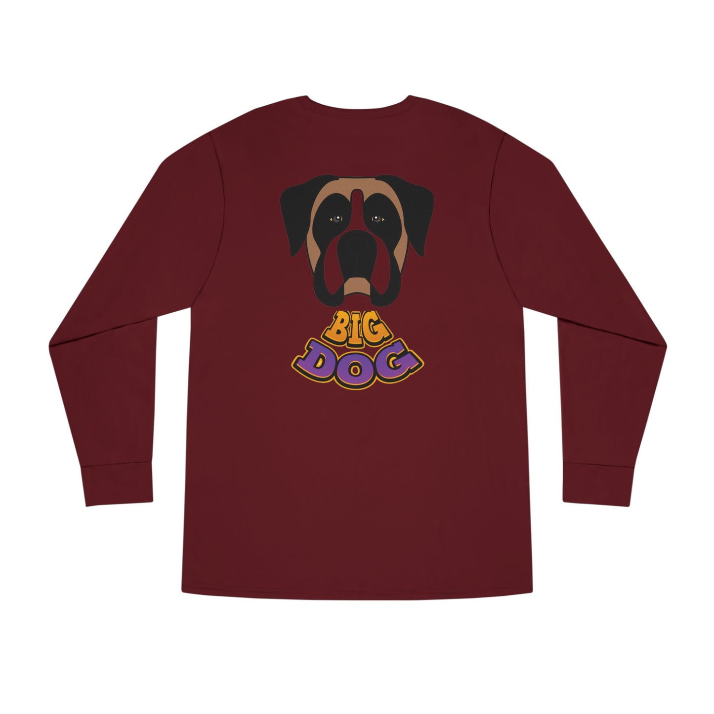 Big Dog Boxer Long Sleeve Tee — 'HYPUG BIG DOG' Graphic Crewneck