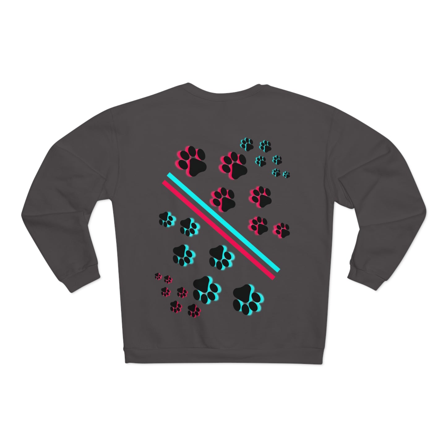Hypug Pawprint Crewneck Sweatshirt — Hypug Retro 3D Pet Design