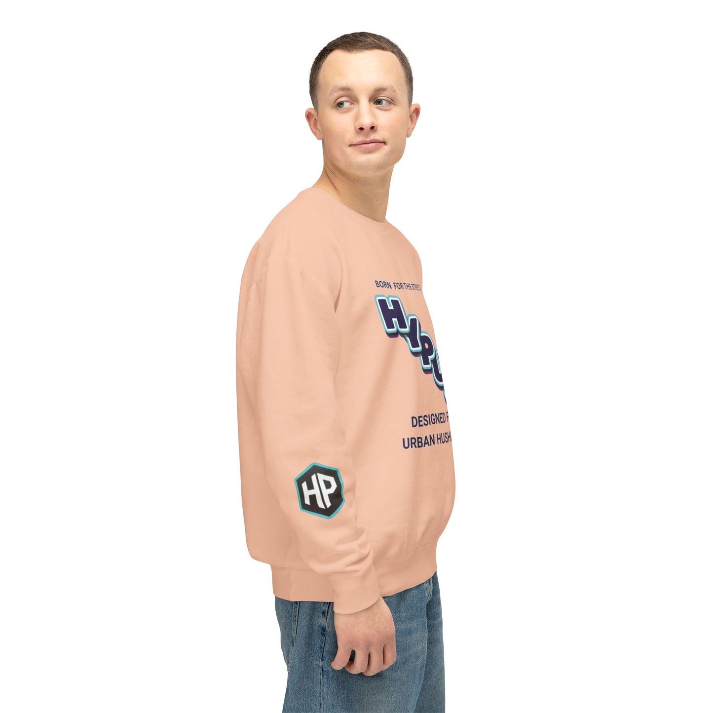 Crewneck Sweatshirt — “HYPUG: Born for the Streets / Designed for Urban Hushlers”
