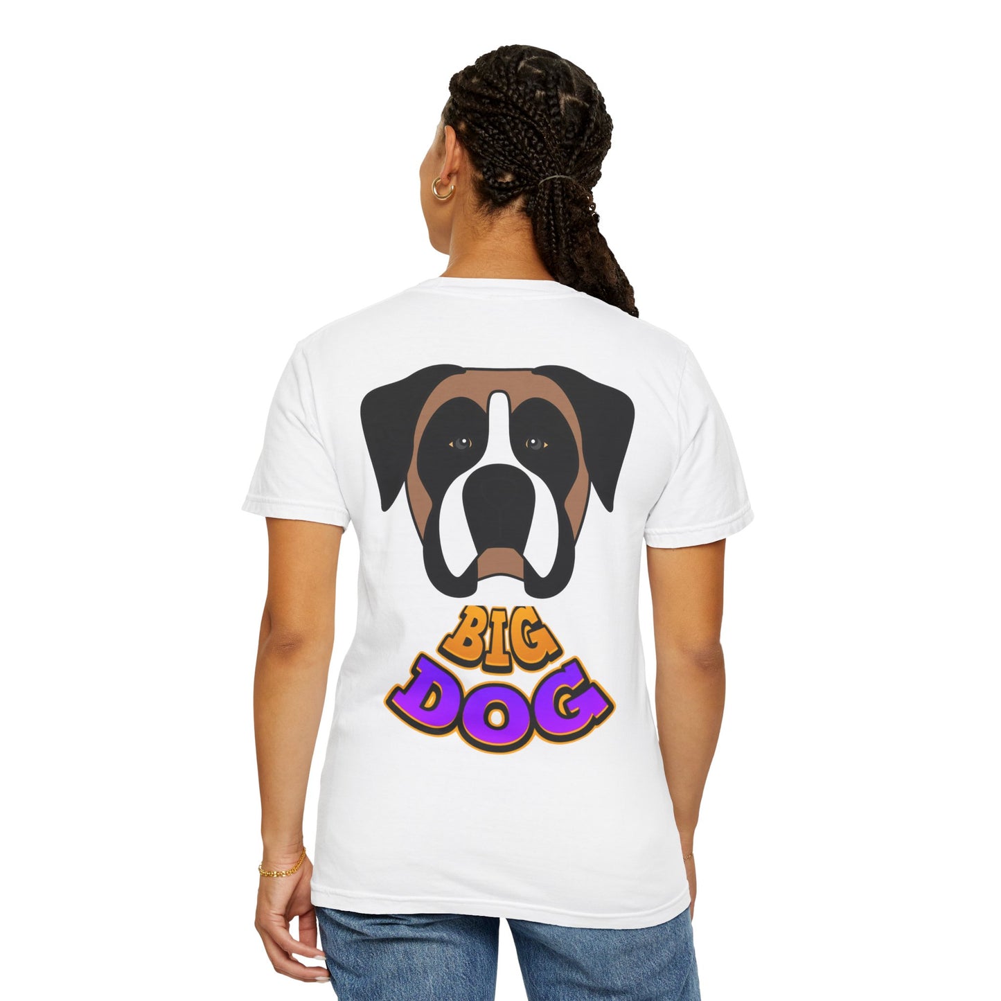 Big Dog Graphic T-Shirt — 'HYPUG' Retro Logo with Illustrated Boxer Dog