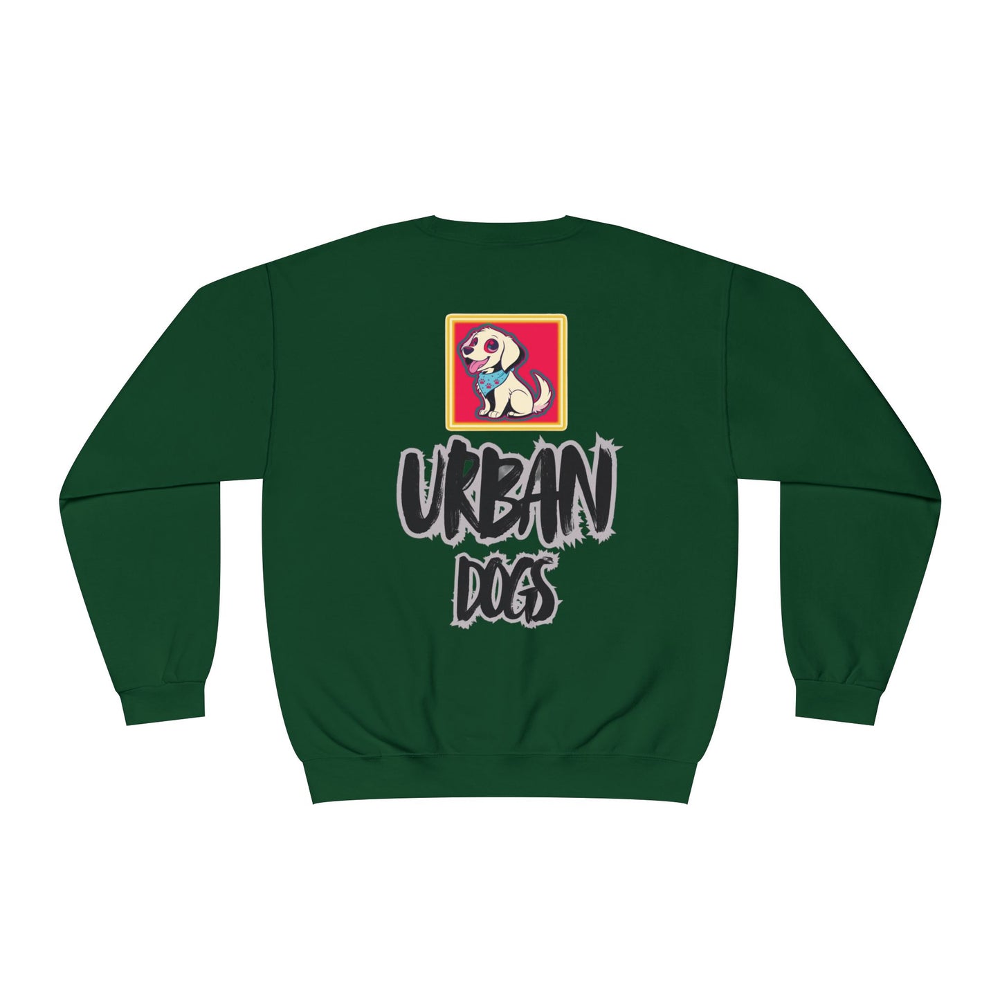 Hypug Urban Dogs Crewneck Sweatshirt — Graphic Puppy Logo Back Print