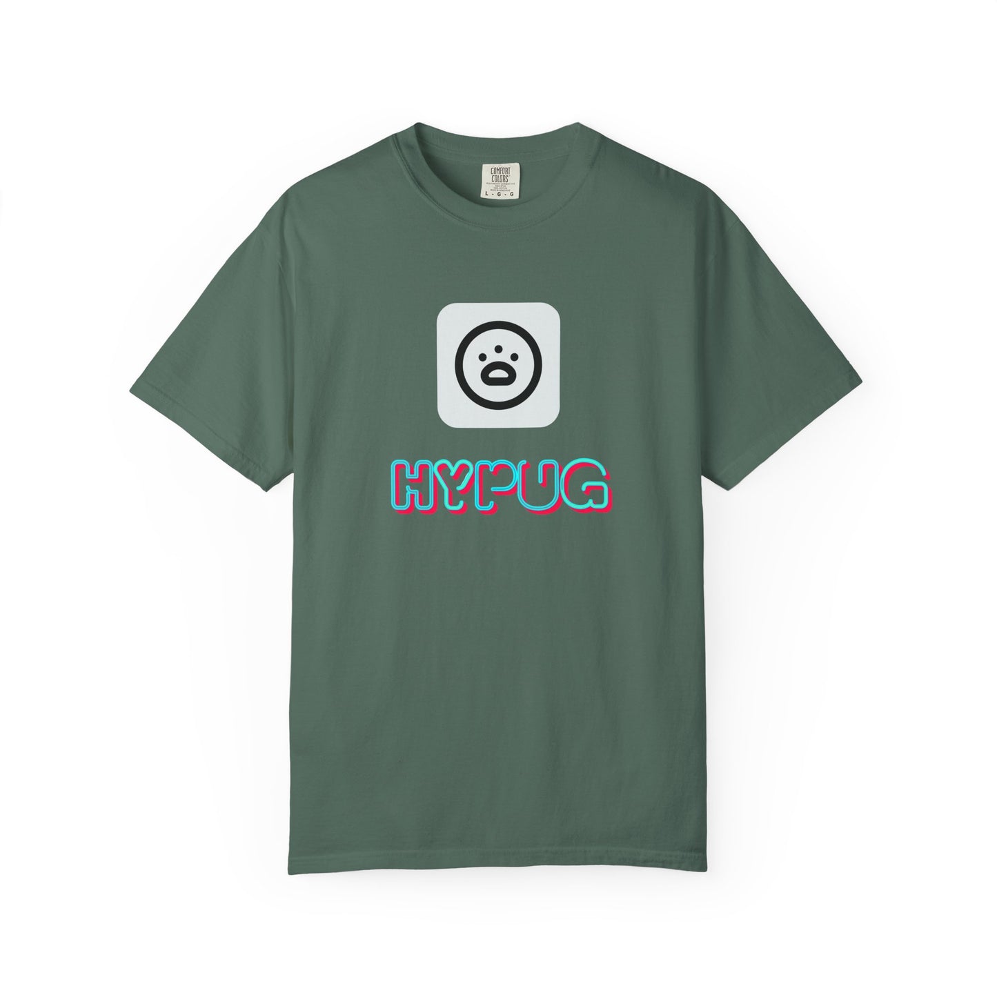 Big Dog Graphic T-Shirt — 'HYPUG' Retro Logo with Illustrated Boxer Dog