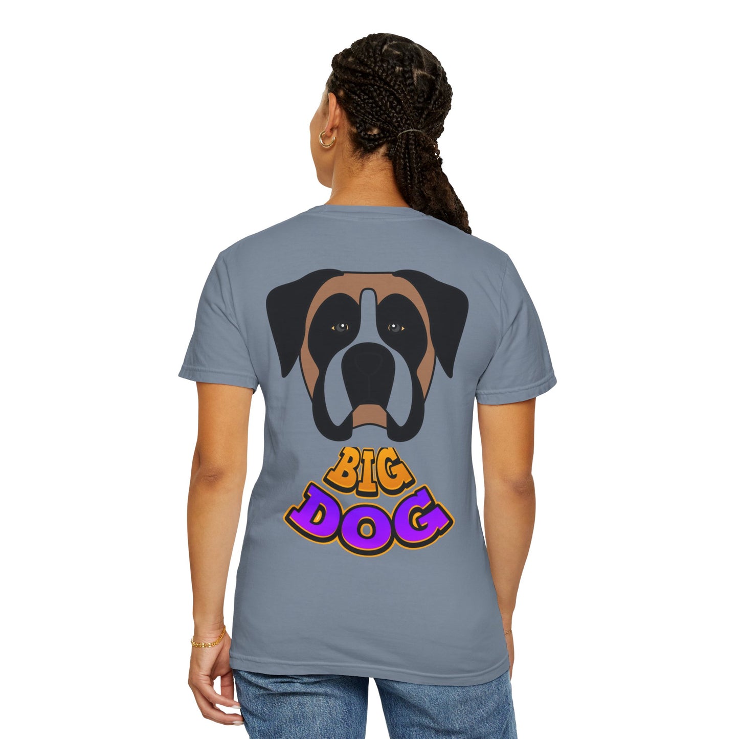 Big Dog Graphic T-Shirt — 'HYPUG' Retro Logo with Illustrated Boxer Dog