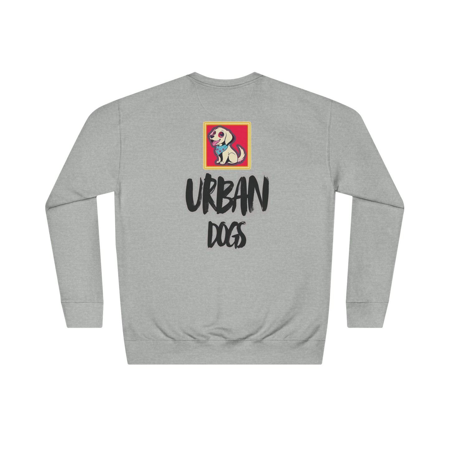 Urban Dogs Crewneck Sweatshirt — "HYPUG" Graphic Pullover for City Dog Lovers