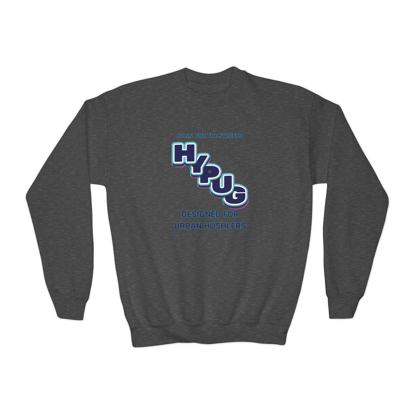Hypug Youth Crewneck Sweatshirt — Urban Dogs "Hipus" Graphic Pullover