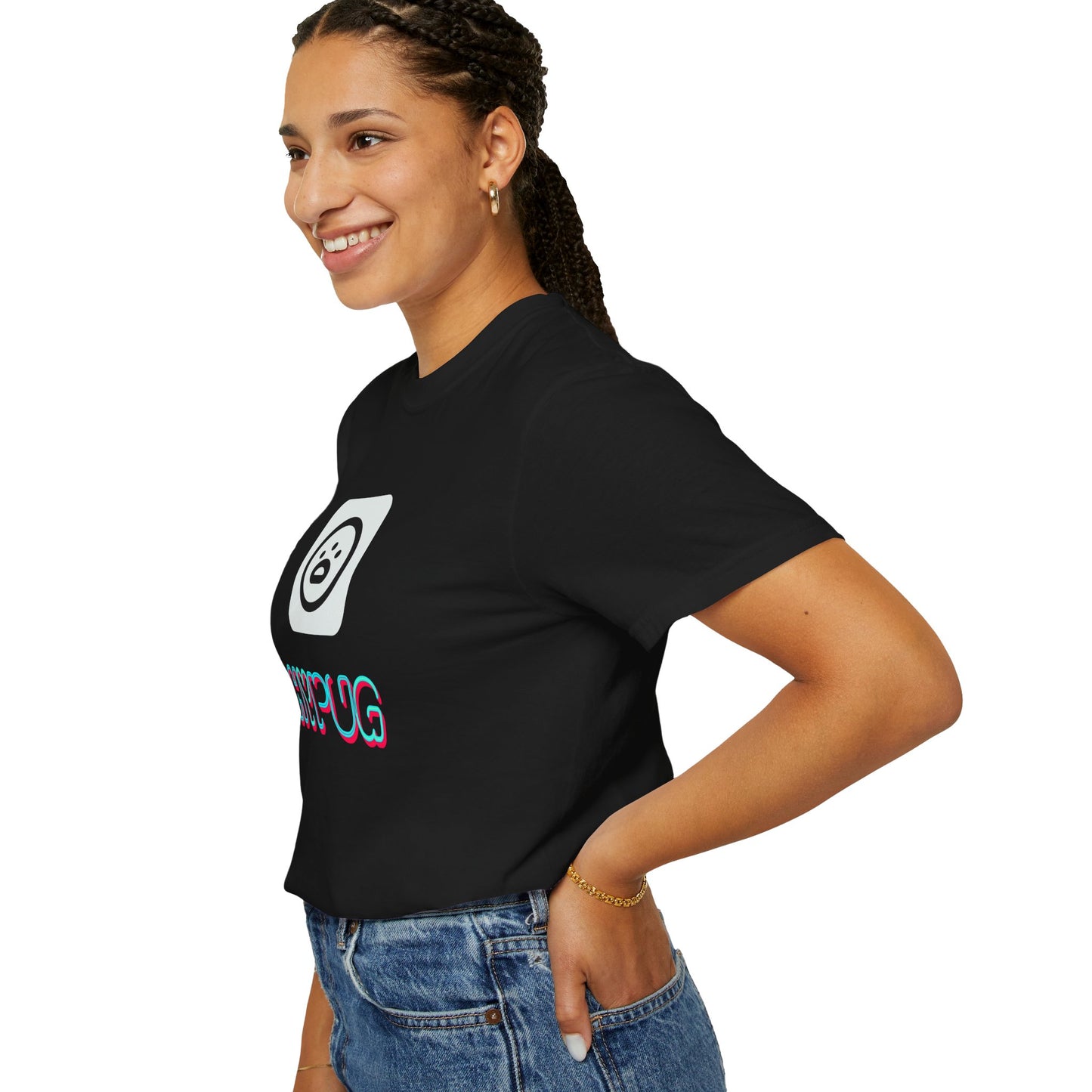 Big Dog Graphic T-Shirt — 'HYPUG' Retro Logo with Illustrated Boxer Dog