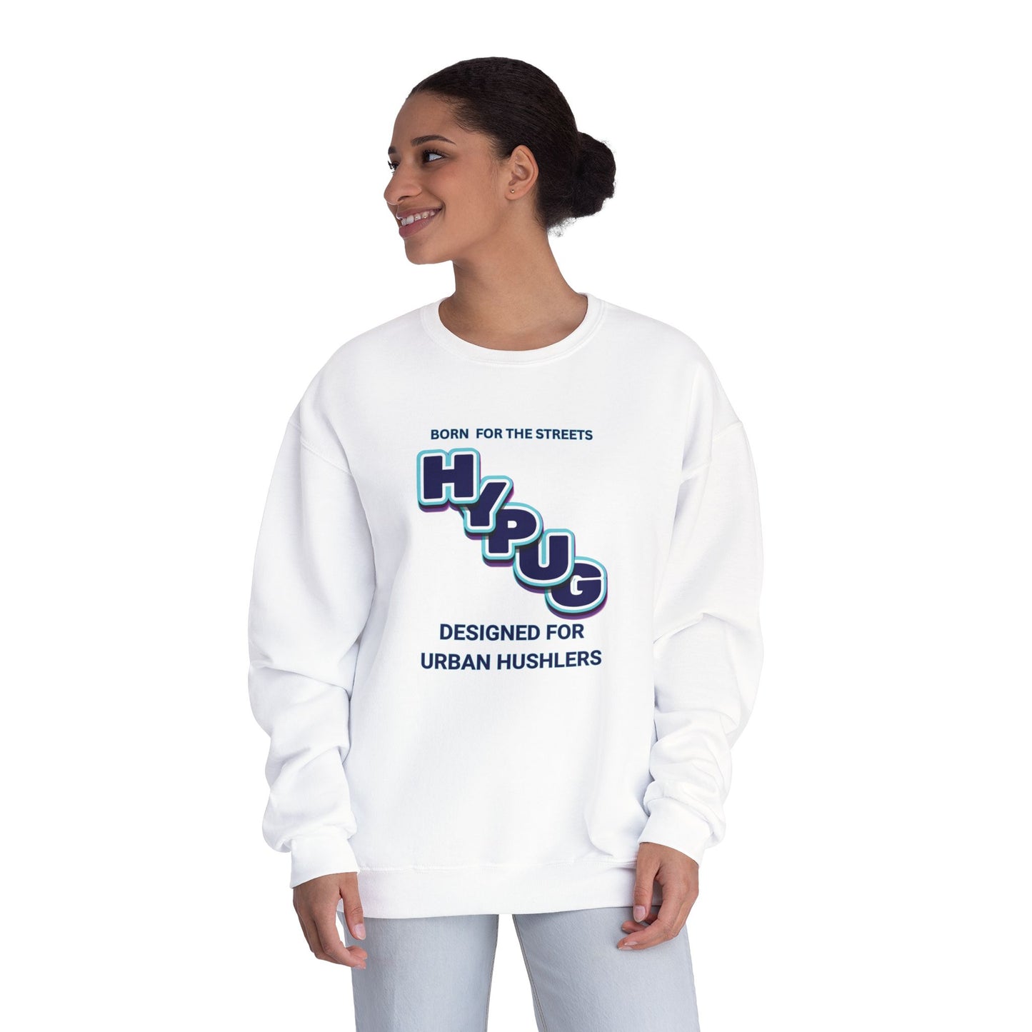 Hypug Urban Dogs Crewneck Sweatshirt — Graphic Puppy Logo Back Print