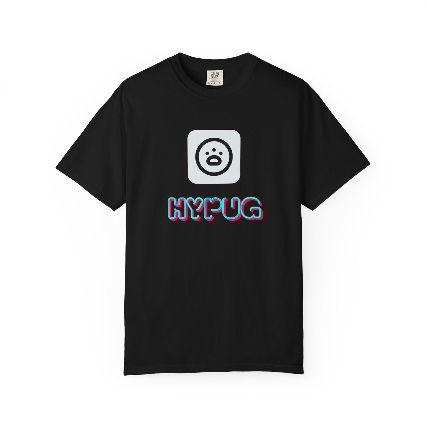 Big Dog Graphic T-Shirt — 'HYPUG' Retro Logo with Illustrated Boxer Dog