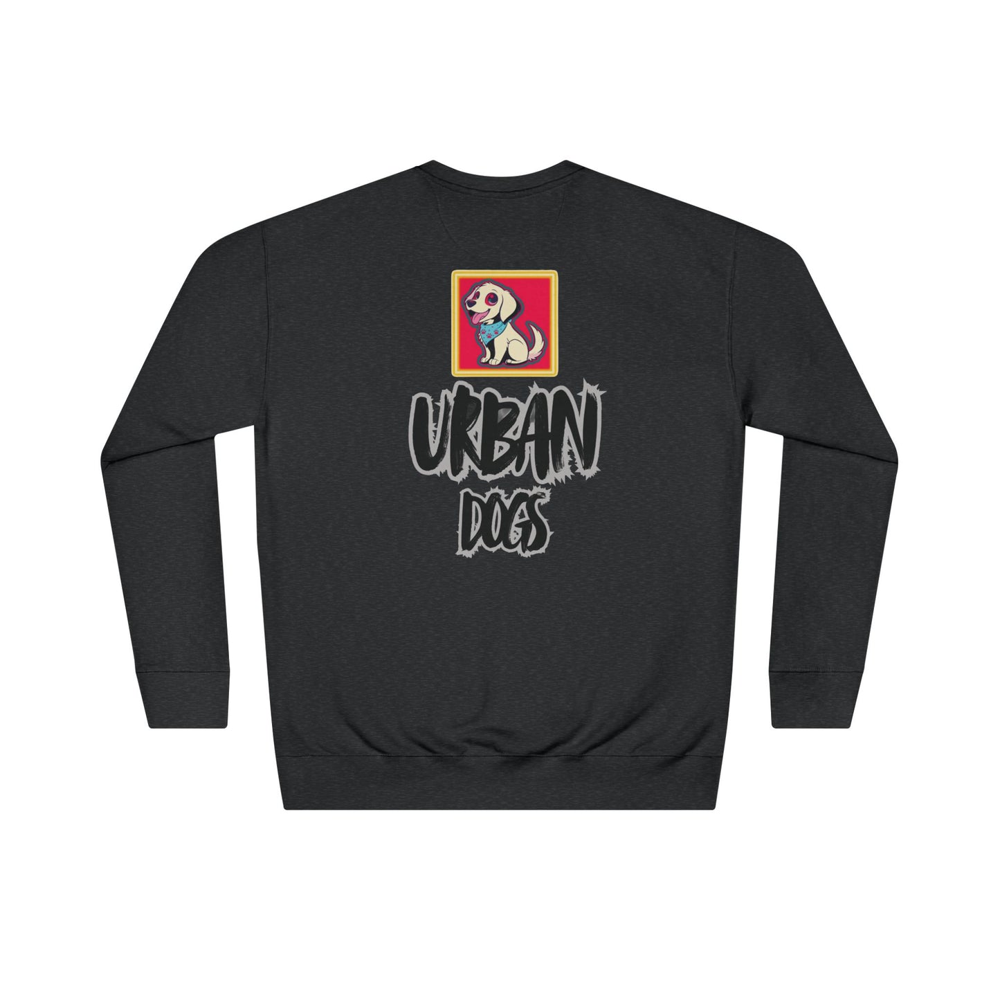Urban Dogs Crewneck Sweatshirt — "HYPUG" Graphic Pullover for City Dog Lovers
