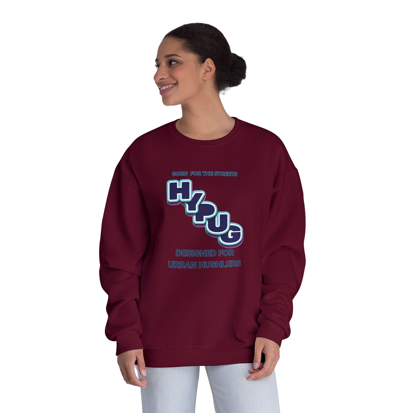 Hypug Urban Dogs Crewneck Sweatshirt — Graphic Puppy Logo Back Print