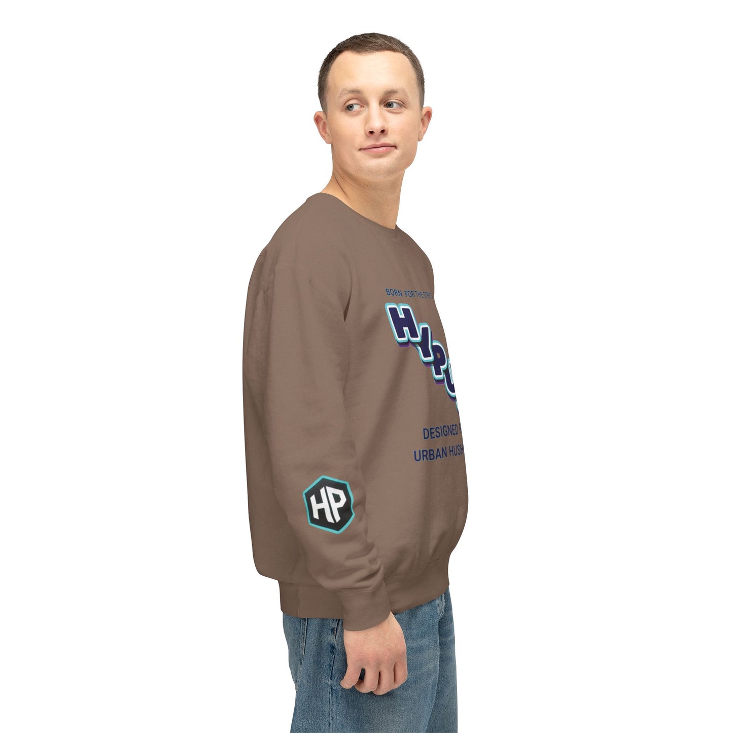 Crewneck Sweatshirt — “HYPUG: Born for the Streets / Designed for Urban Hushlers”