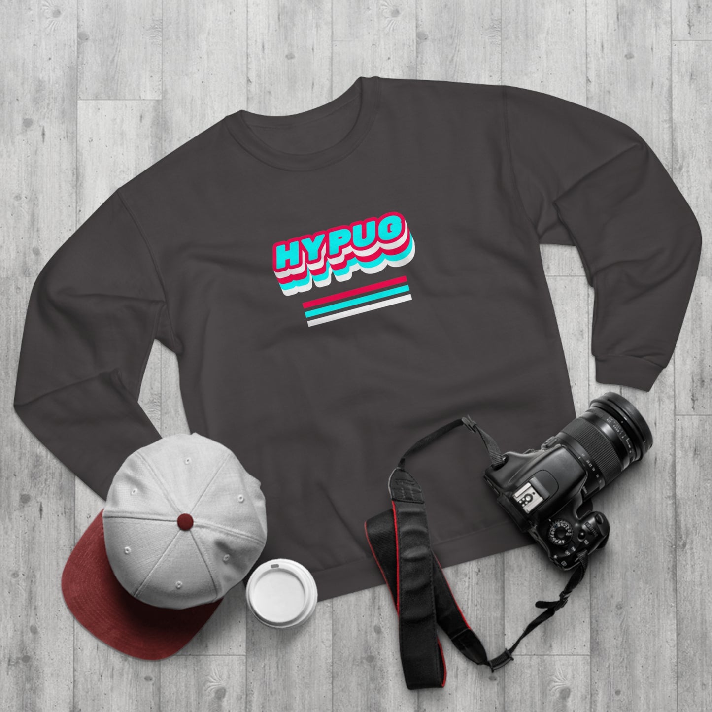 Hypug Pawprint Crewneck Sweatshirt — Hypug Retro 3D Pet Design