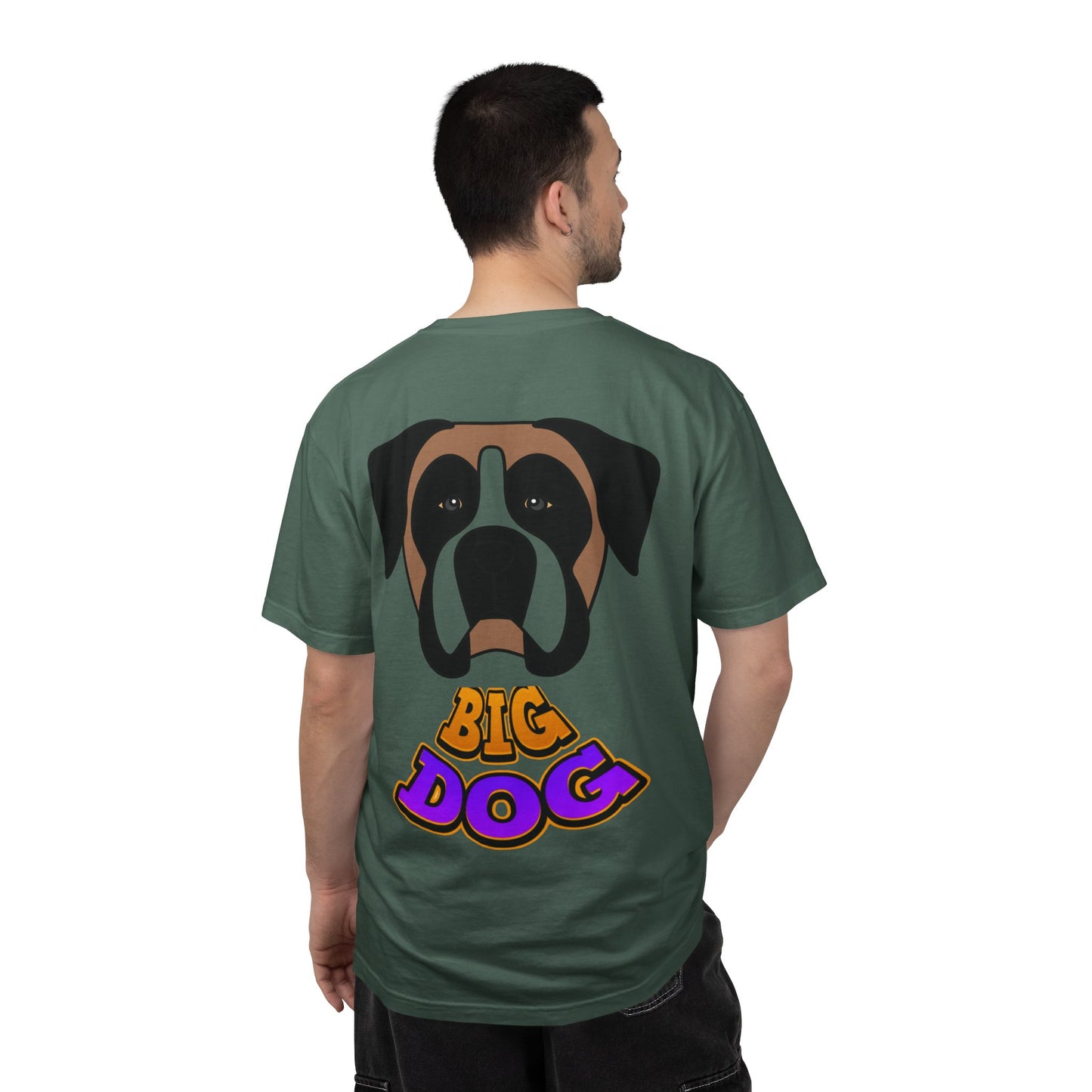 Big Dog Graphic T-Shirt — 'HYPUG' Retro Logo with Illustrated Boxer Dog
