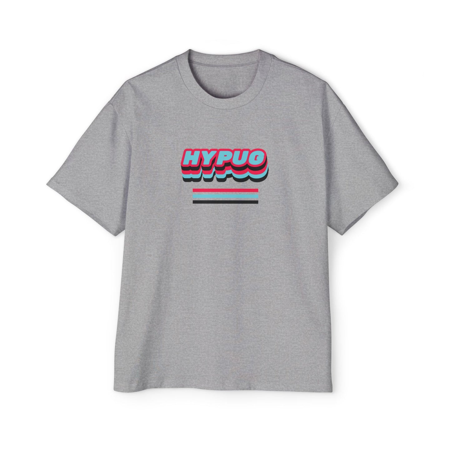 HYPUG Retro Logo Tee — Paw Print Graphic Oversized T-Shirt