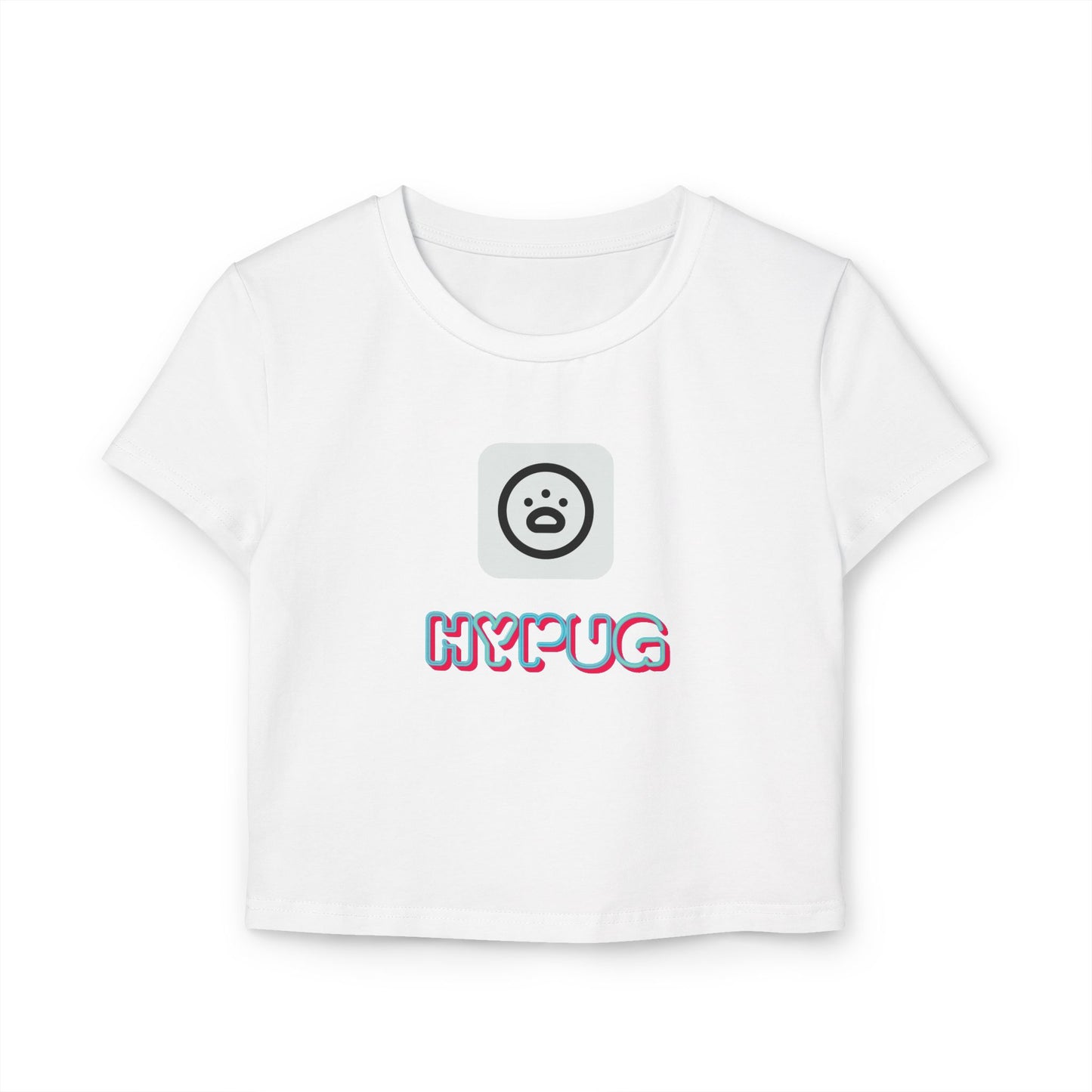 Big Dog Boxer Tee — Women's Cropped Baby Tee with Boxer Face & 'Big Dog' Retro Print