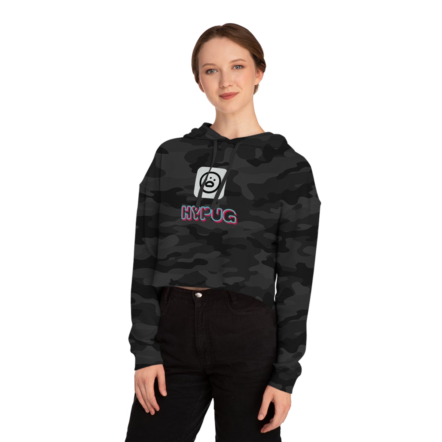 Cropped Hoodie — Cute Boxer Hypug “Big Dog” Graphic