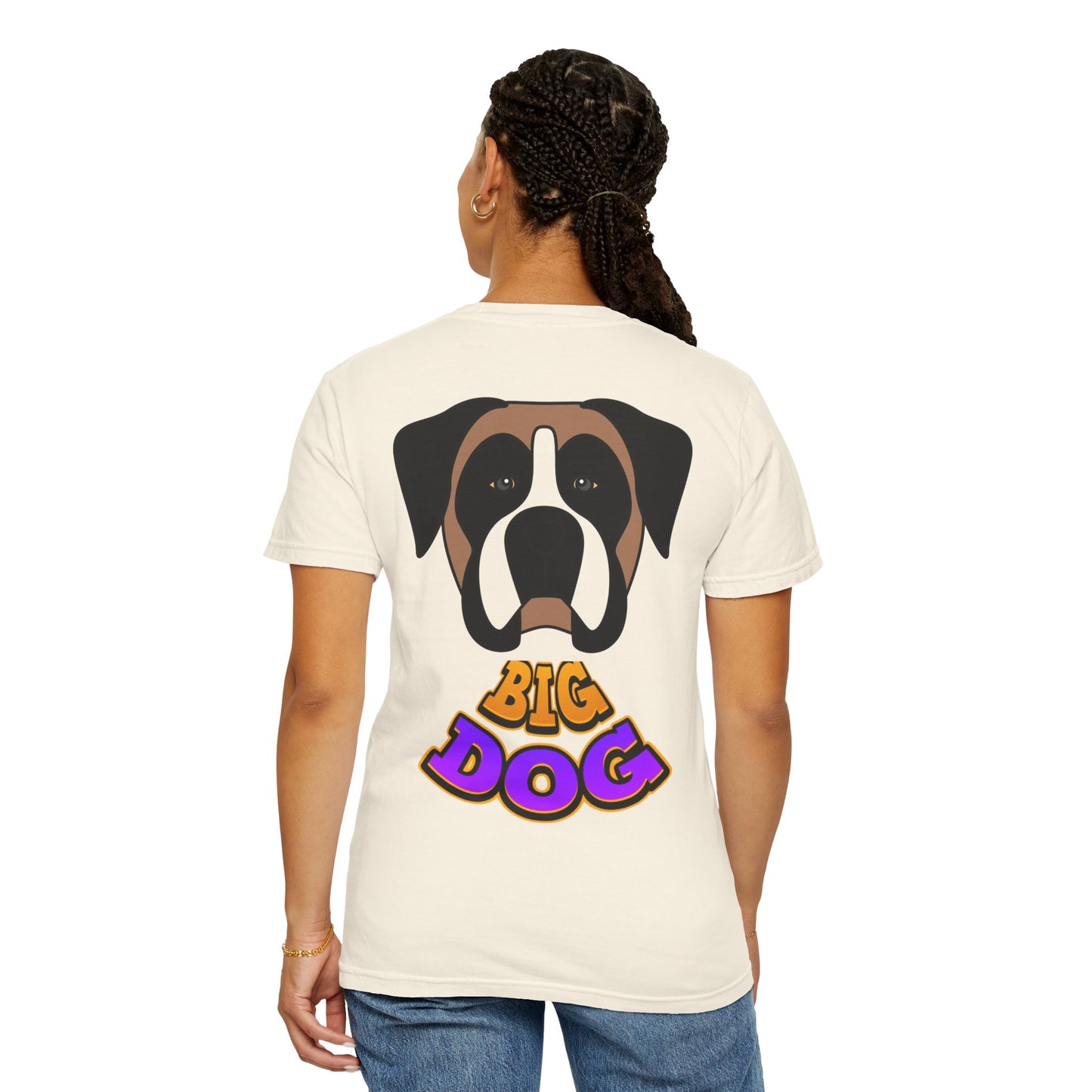 Big Dog Graphic T-Shirt — 'HYPUG' Retro Logo with Illustrated Boxer Dog