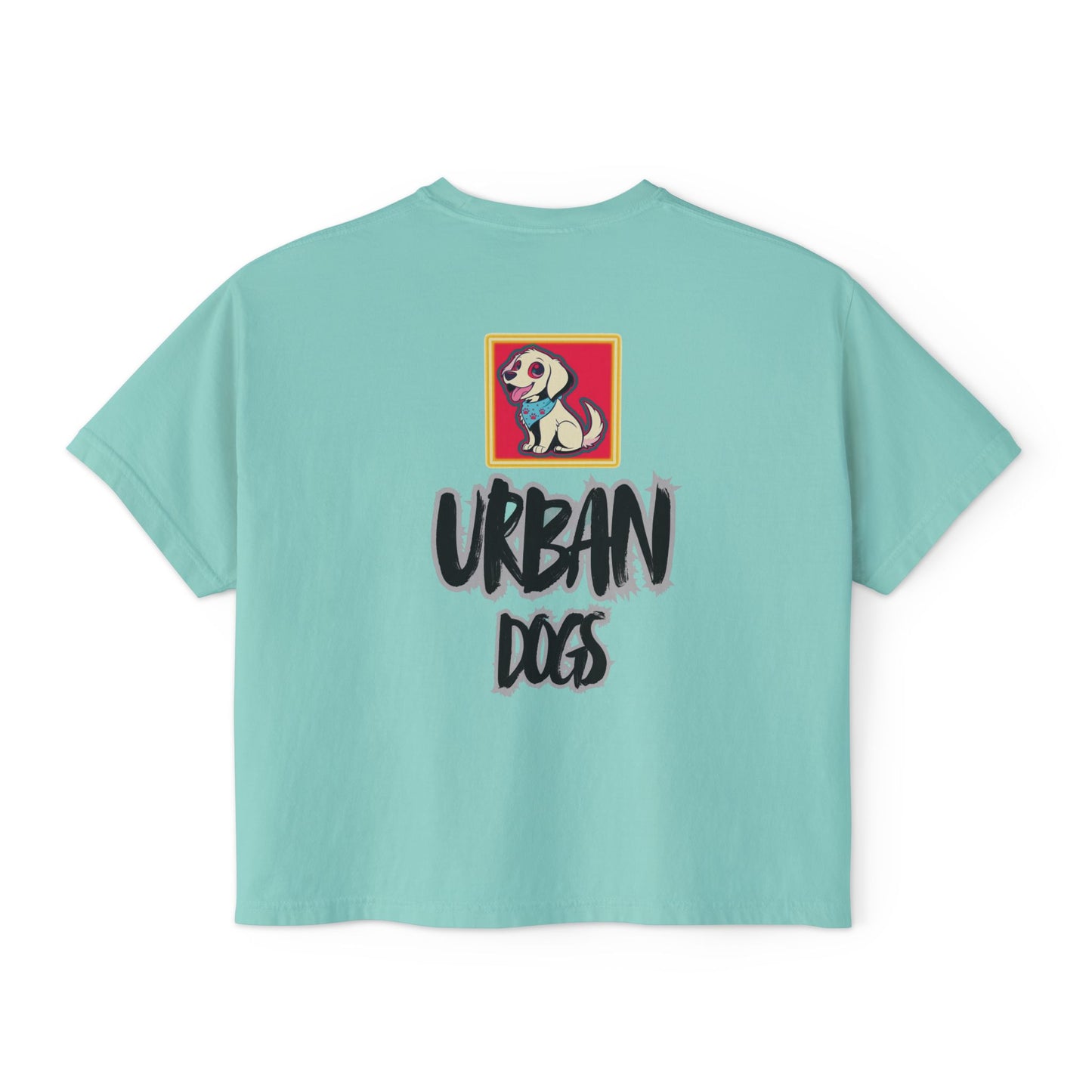 Urban Dogs Women's Boxy Tee — "Hustle" Graphic Streetwear