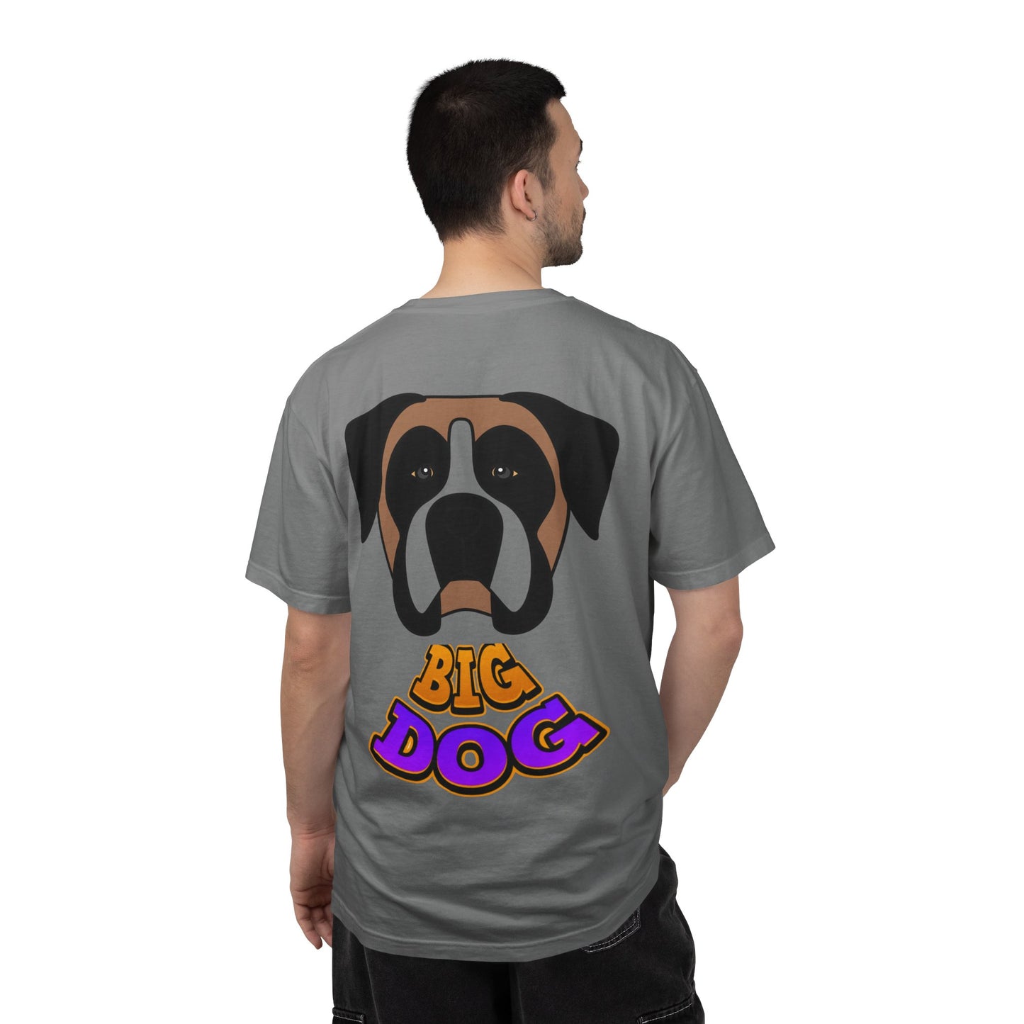 Big Dog Graphic T-Shirt — 'HYPUG' Retro Logo with Illustrated Boxer Dog