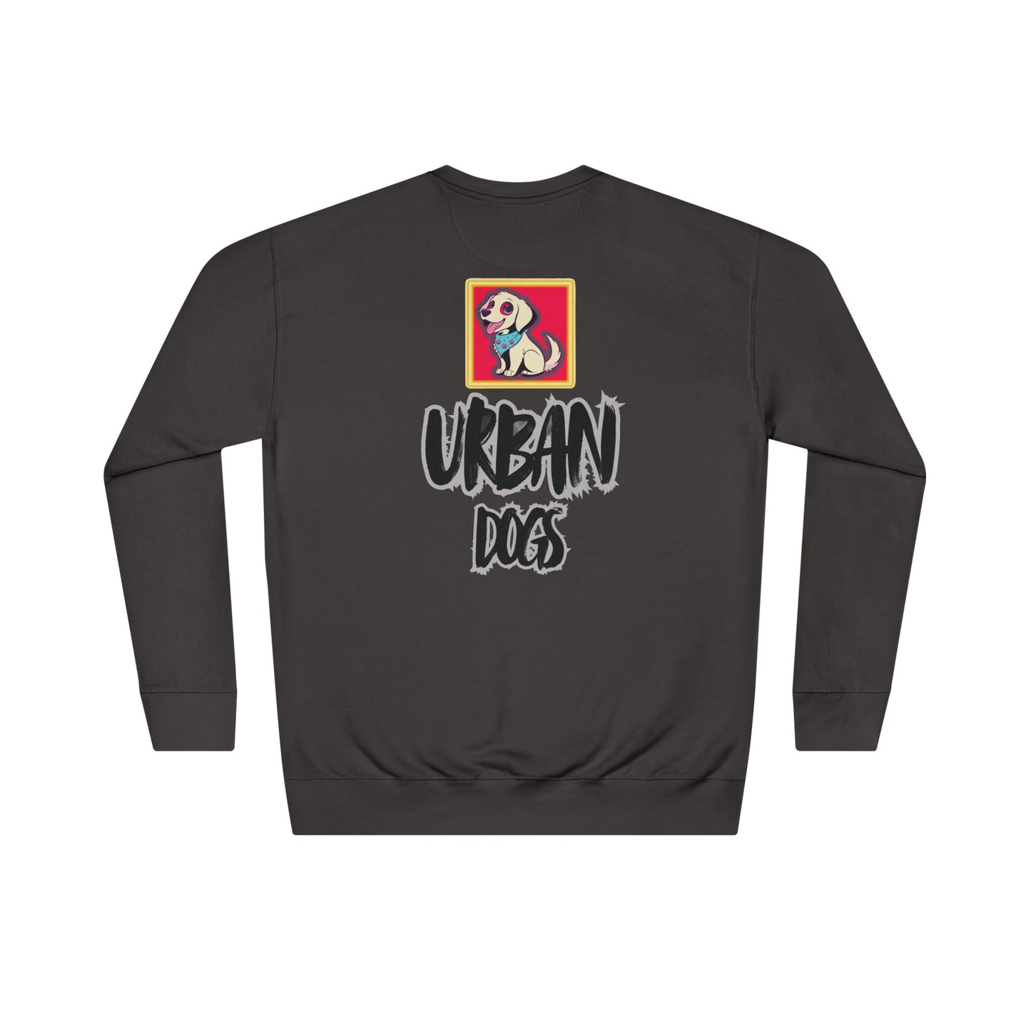 Urban Dogs Crewneck Sweatshirt — "HYPUG" Graphic Pullover for City Dog Lovers