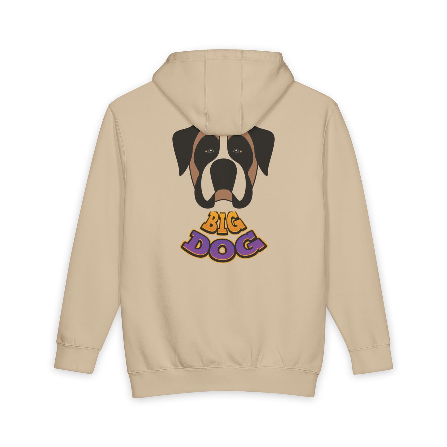 Big Dog Hoodie — Cute Boxer Graphic Pullover with “BIG DOG” Text