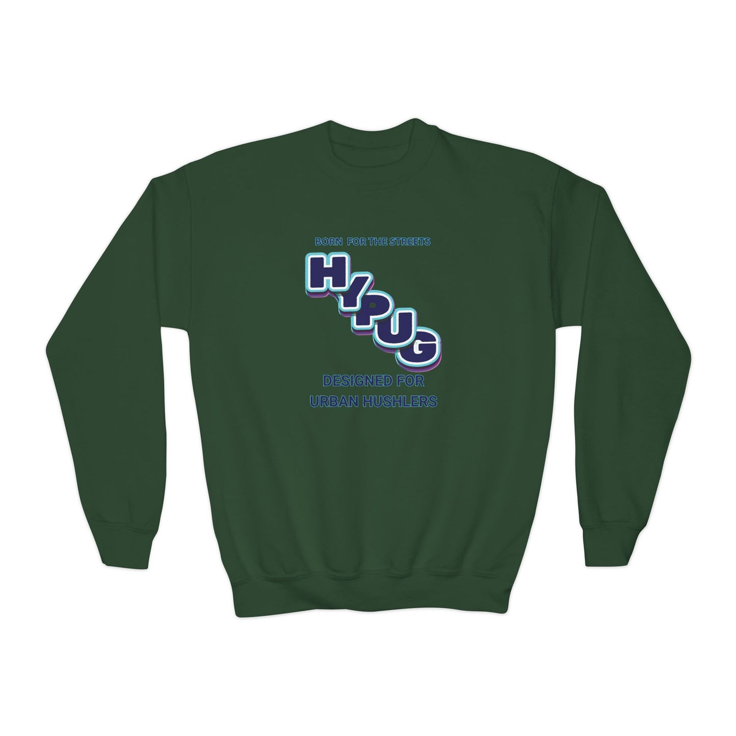 Hypug Youth Crewneck Sweatshirt — Urban Dogs "Hipus" Graphic Pullover