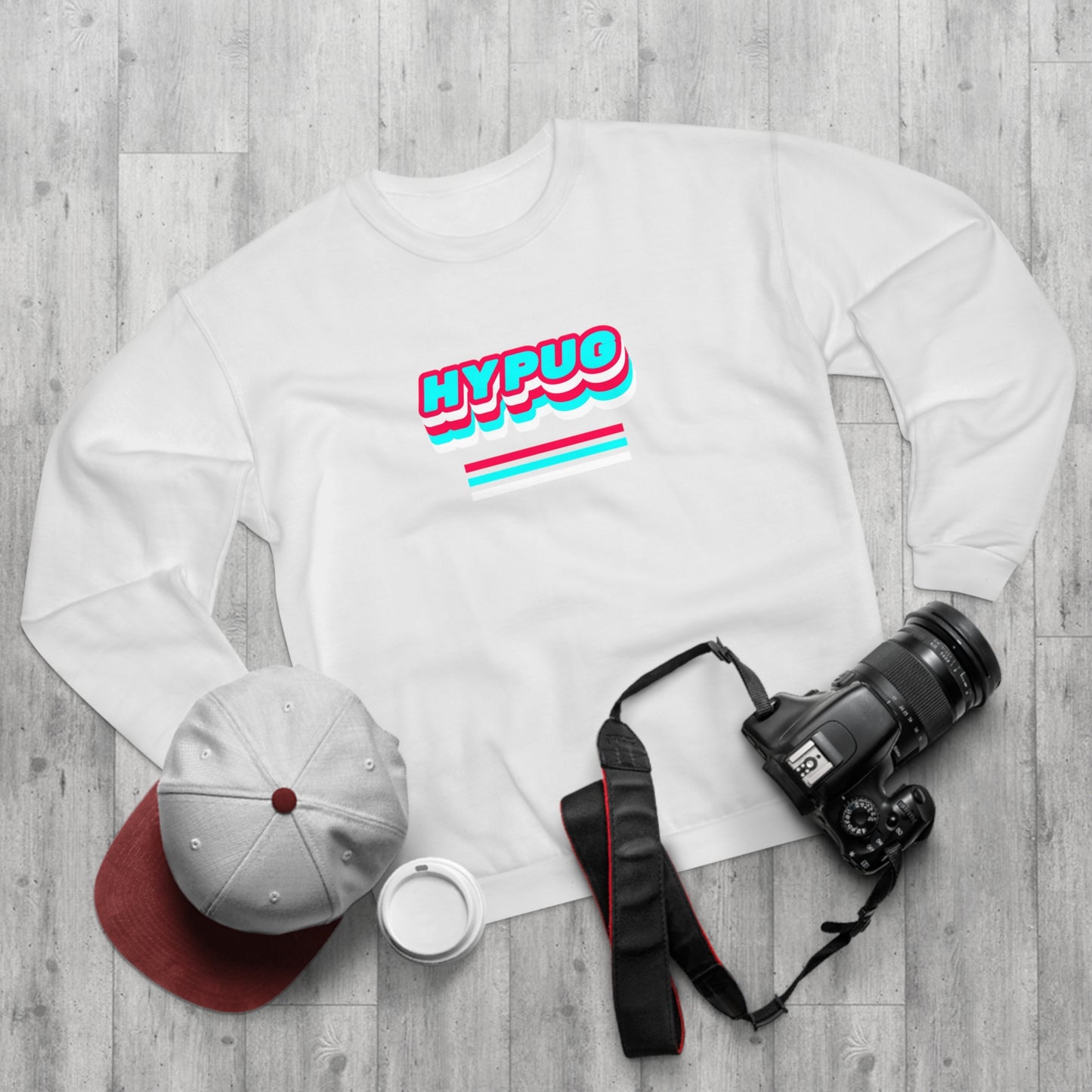 Hypug Pawprint Crewneck Sweatshirt — Hypug Retro 3D Pet Design