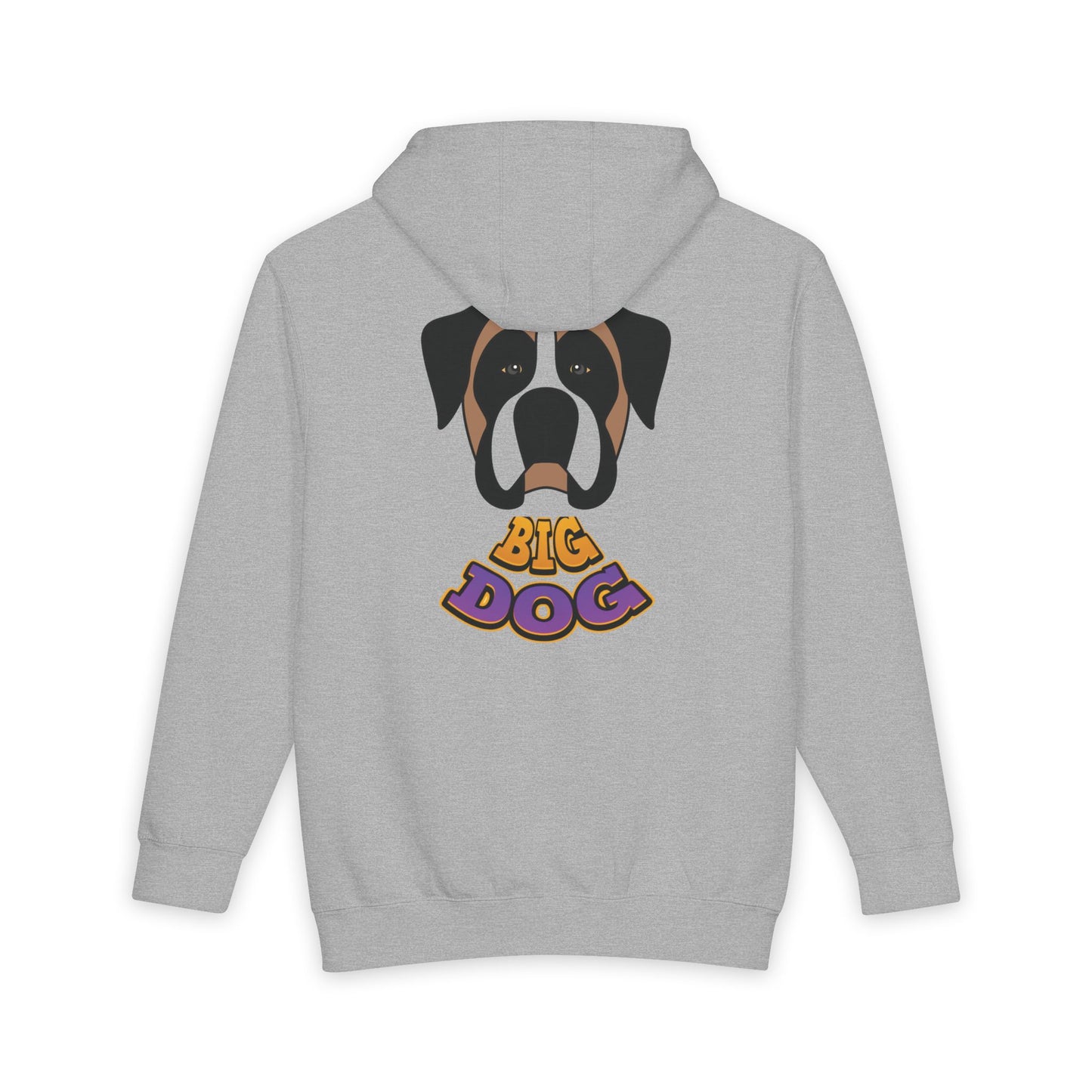 Big Dog Hoodie — Cute Boxer Graphic Pullover with “BIG DOG” Text
