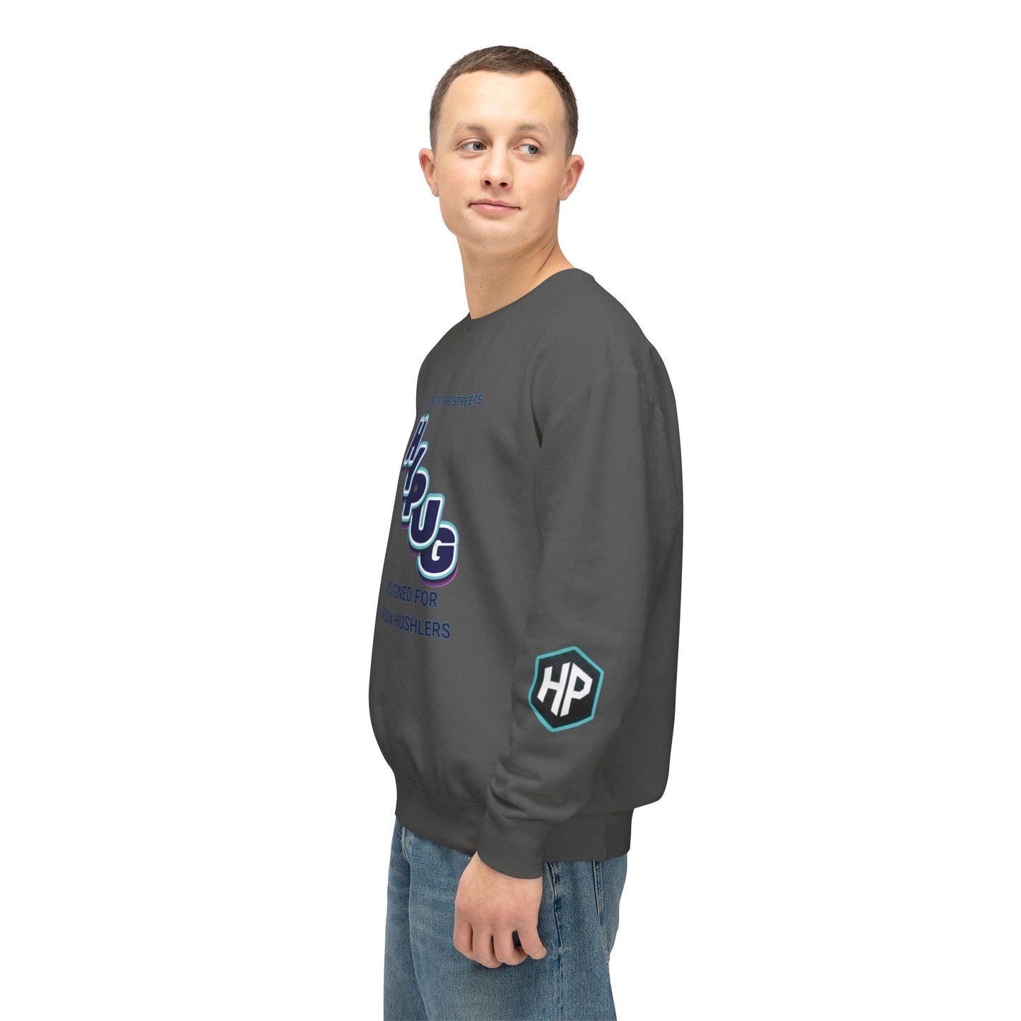 Crewneck Sweatshirt — “HYPUG: Born for the Streets / Designed for Urban Hushlers”