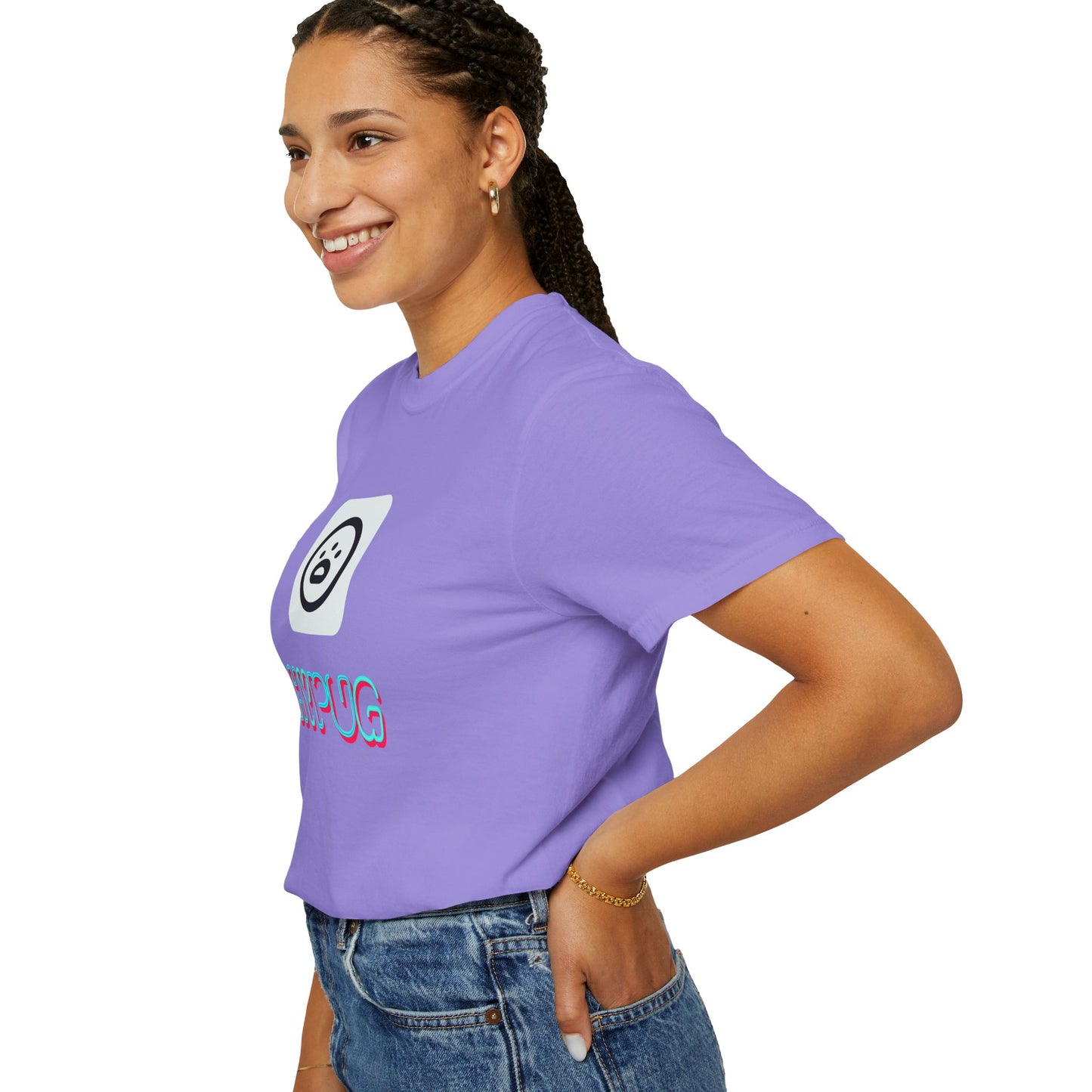 Big Dog Graphic T-Shirt — 'HYPUG' Retro Logo with Illustrated Boxer Dog