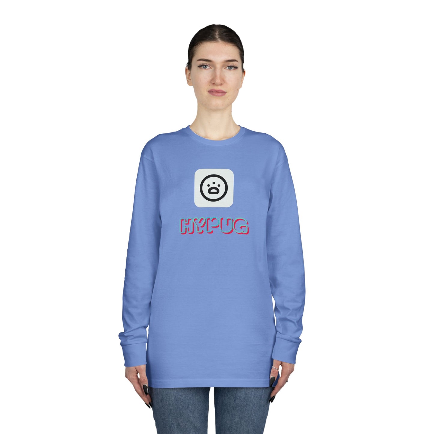 Big Dog Boxer Long Sleeve Tee — 'HYPUG BIG DOG' Graphic Crewneck